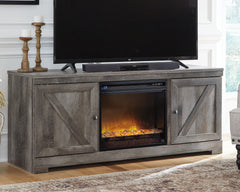 Elite Furniture Outlet - Ashley Furniture - Wynnlow 63" TV Stand with Electric Fireplace - 63" TV Stand with Electric Fireplace / Gray - W440W4