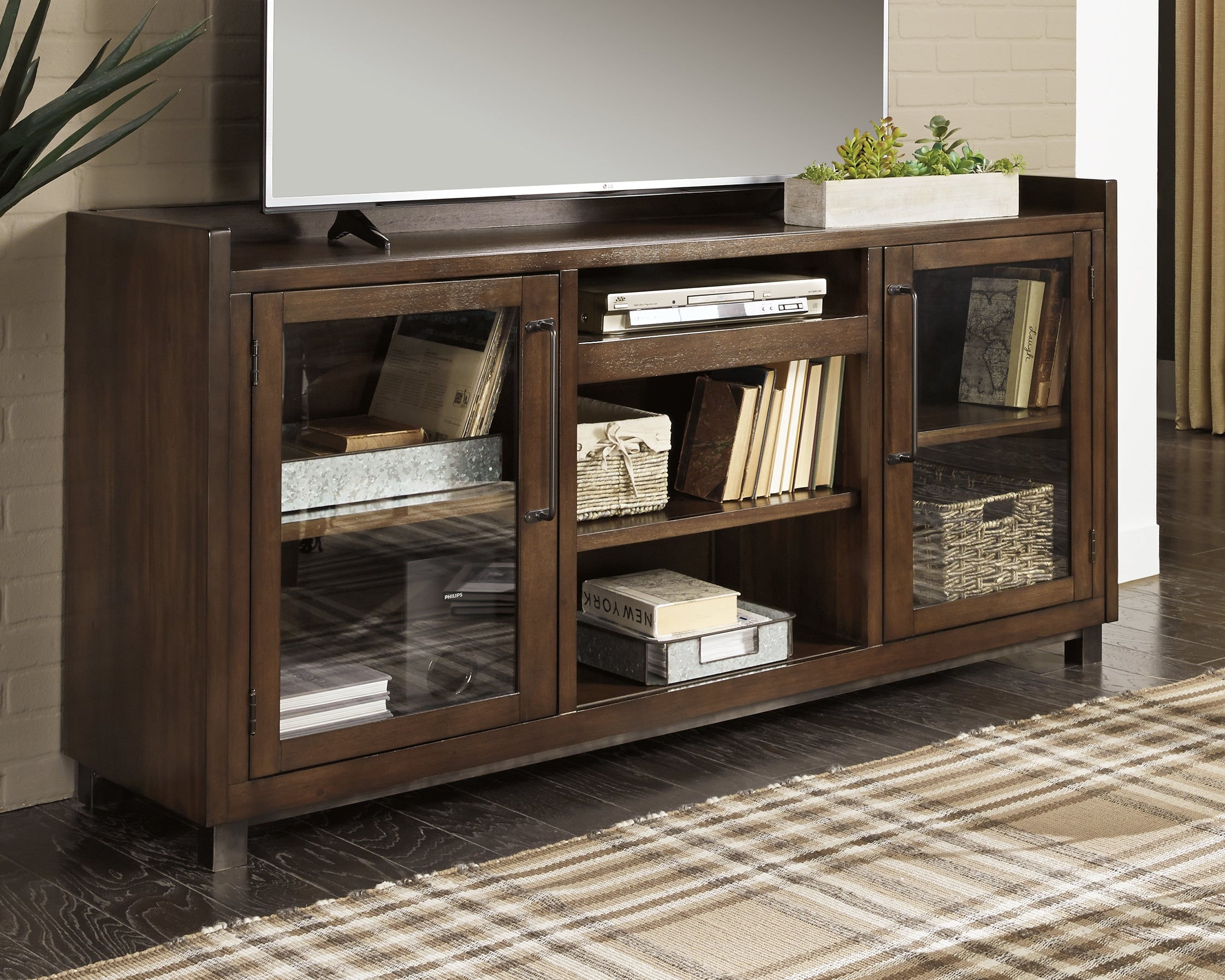 Elite Furniture Outlet - Ashley Furniture - Starmore 70" TV Stand - 70" / Brown - W633-68