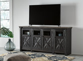 Elite Furniture Outlet - Ashley Furniture - Tyler Creek 74" TV Stand - 74" / Black/Gray - W736-68