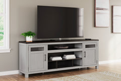 Elite Furniture Outlet - Ashley Furniture - Darborn 88" TV Stand - 88" / Gray/Brown - W796-68