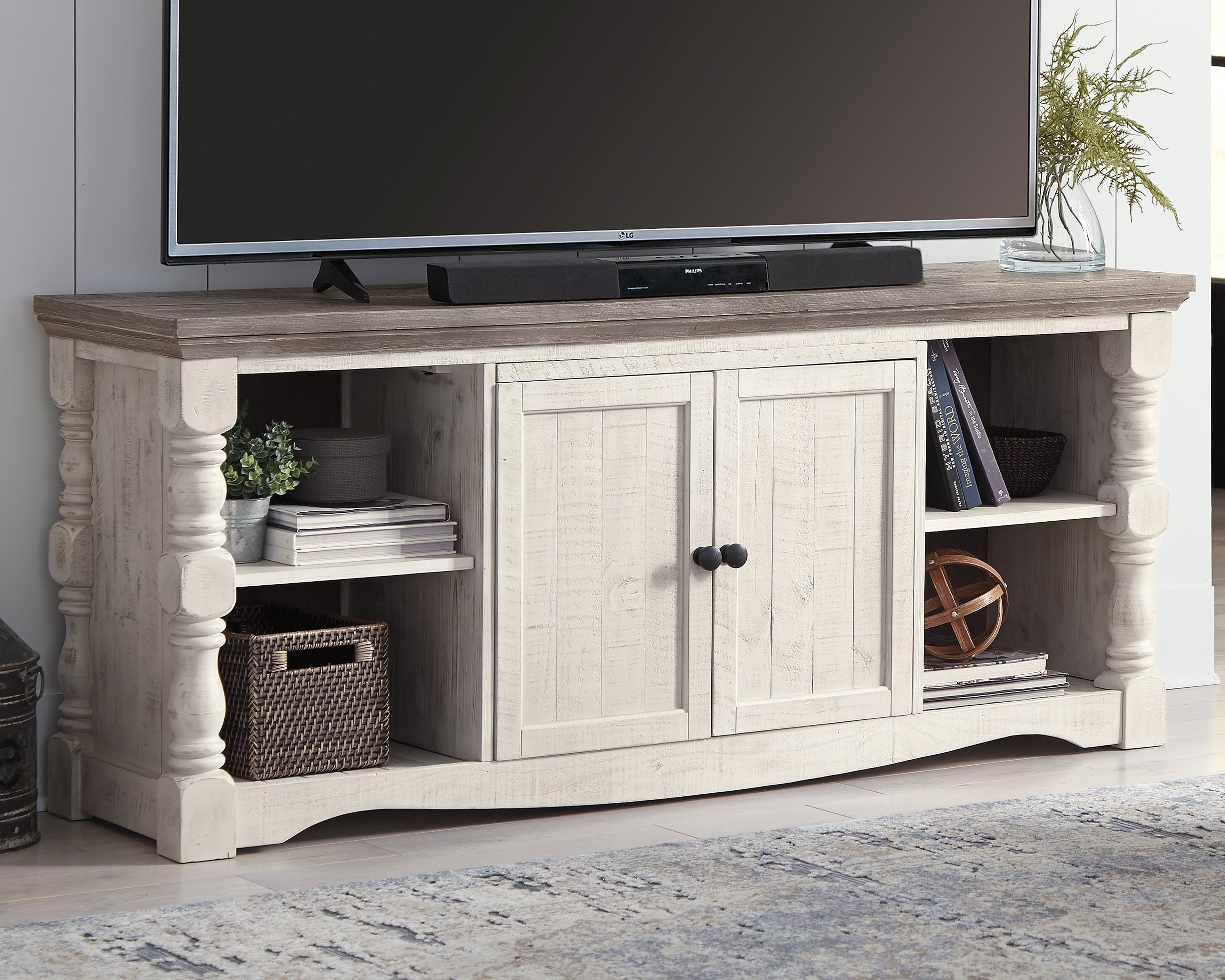 Elite Furniture Outlet - Ashley Furniture - Havalance 67" TV Stand - 67" / Two-tone - W814-30