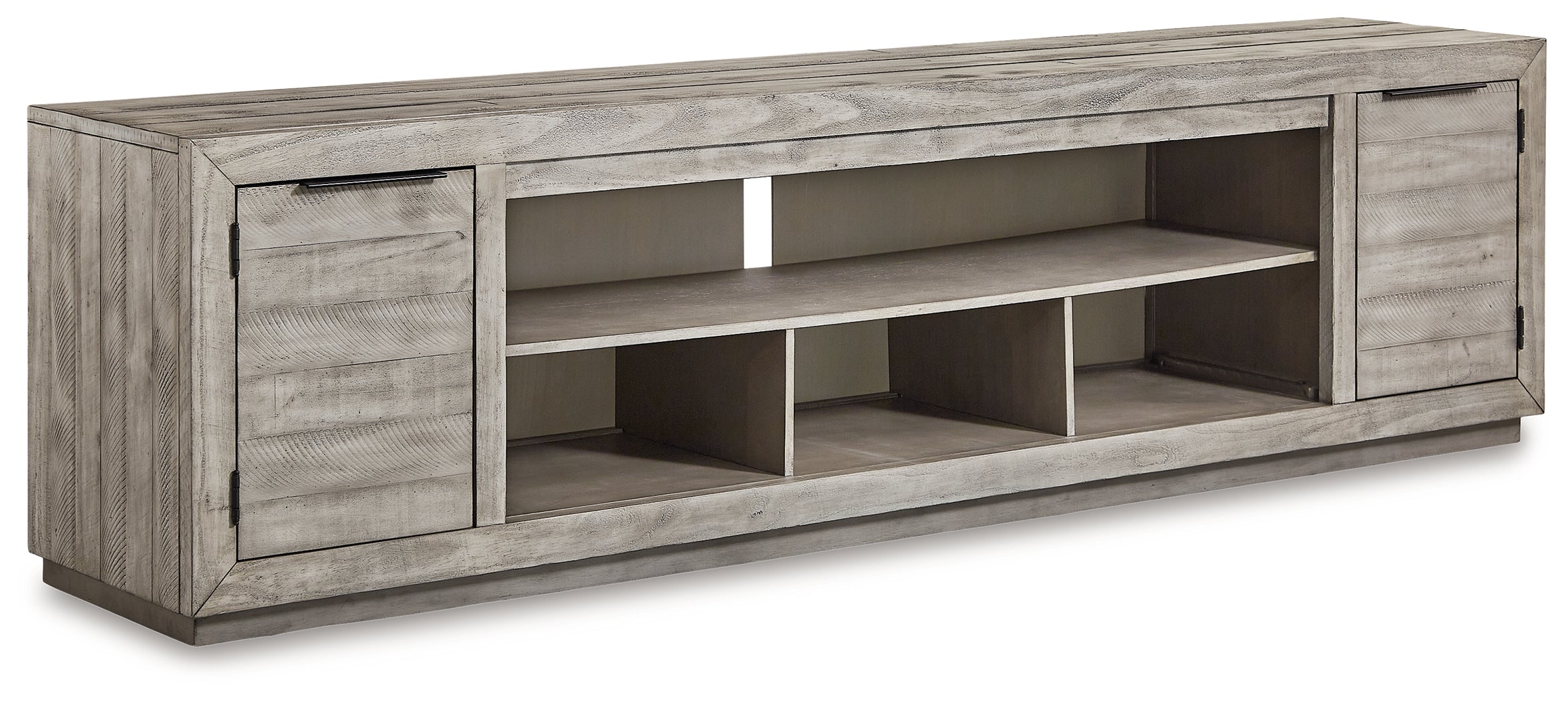 Elite Furniture Outlet - Ashley Furniture - Naydell 92" TV Stand - 92" / Gray - W996-78