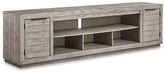 Elite Furniture Outlet - Ashley Furniture - Naydell 92" TV Stand - 92" / Gray - W996-78