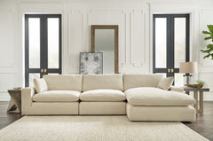 Elite Furniture Outlet - Ashley Furniture - Elyza Sectional - RAF 10-Piece Sectional / Linen - 10006S8