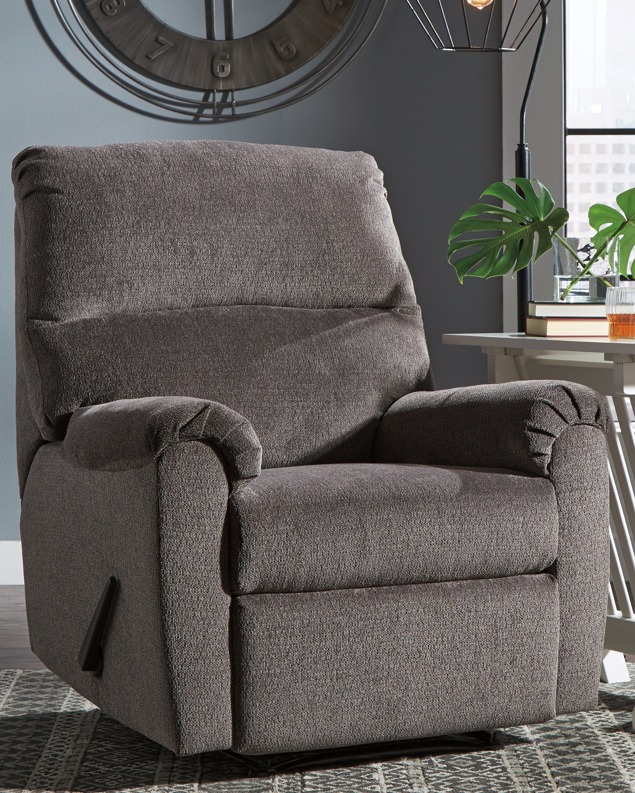 Elite Furniture Outlet - Ashley Furniture - Nerviano Living Room - Zero Wall Recliner / Gray - 1080329