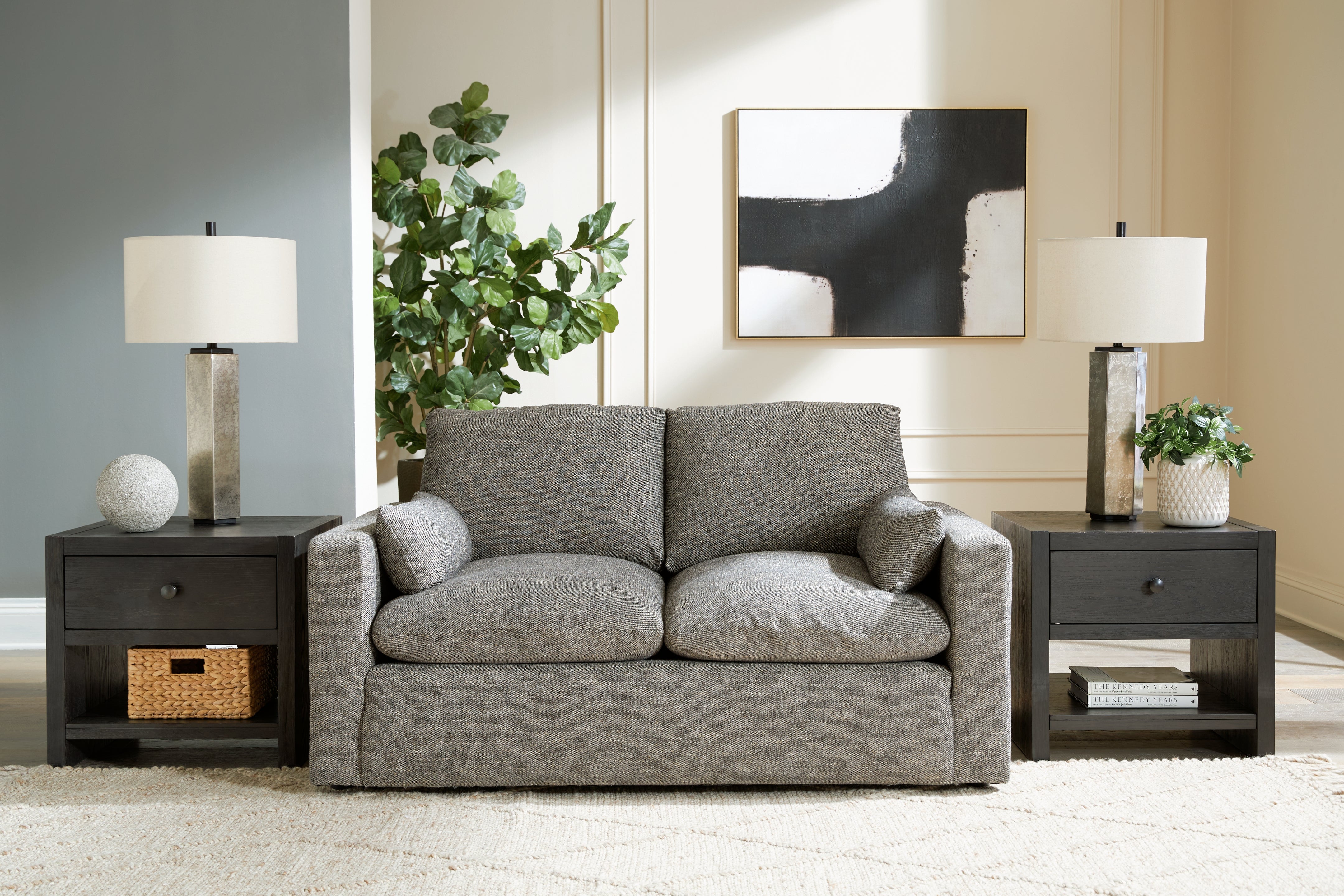 Elite Furniture Outlet - Ashley Furniture - Dramatic Living Room - Loveseat / Granite - 1170235