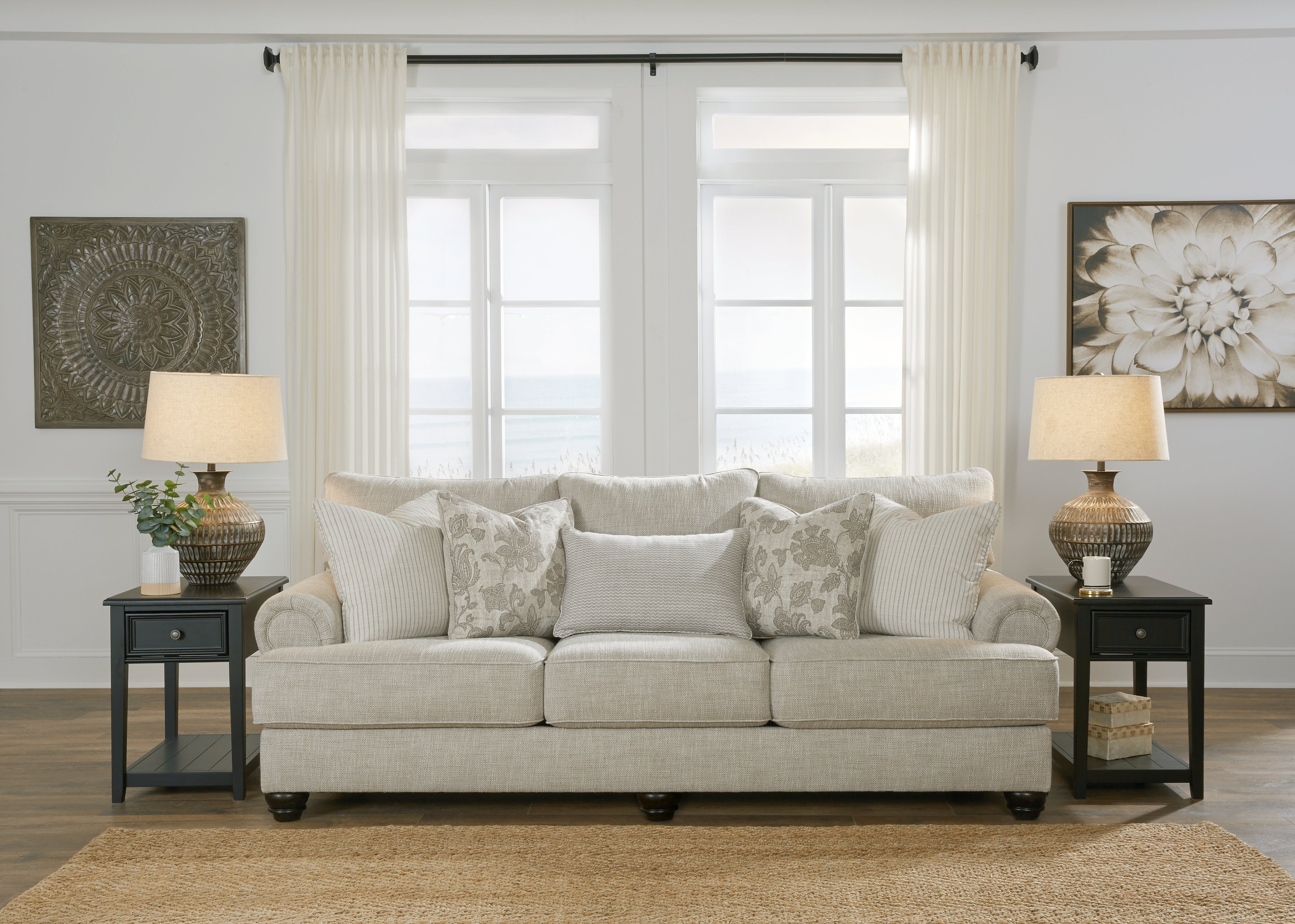 Elite Furniture Outlet - Ashley Furniture - Asanti Living Room - Sofa / Fog - 1320138