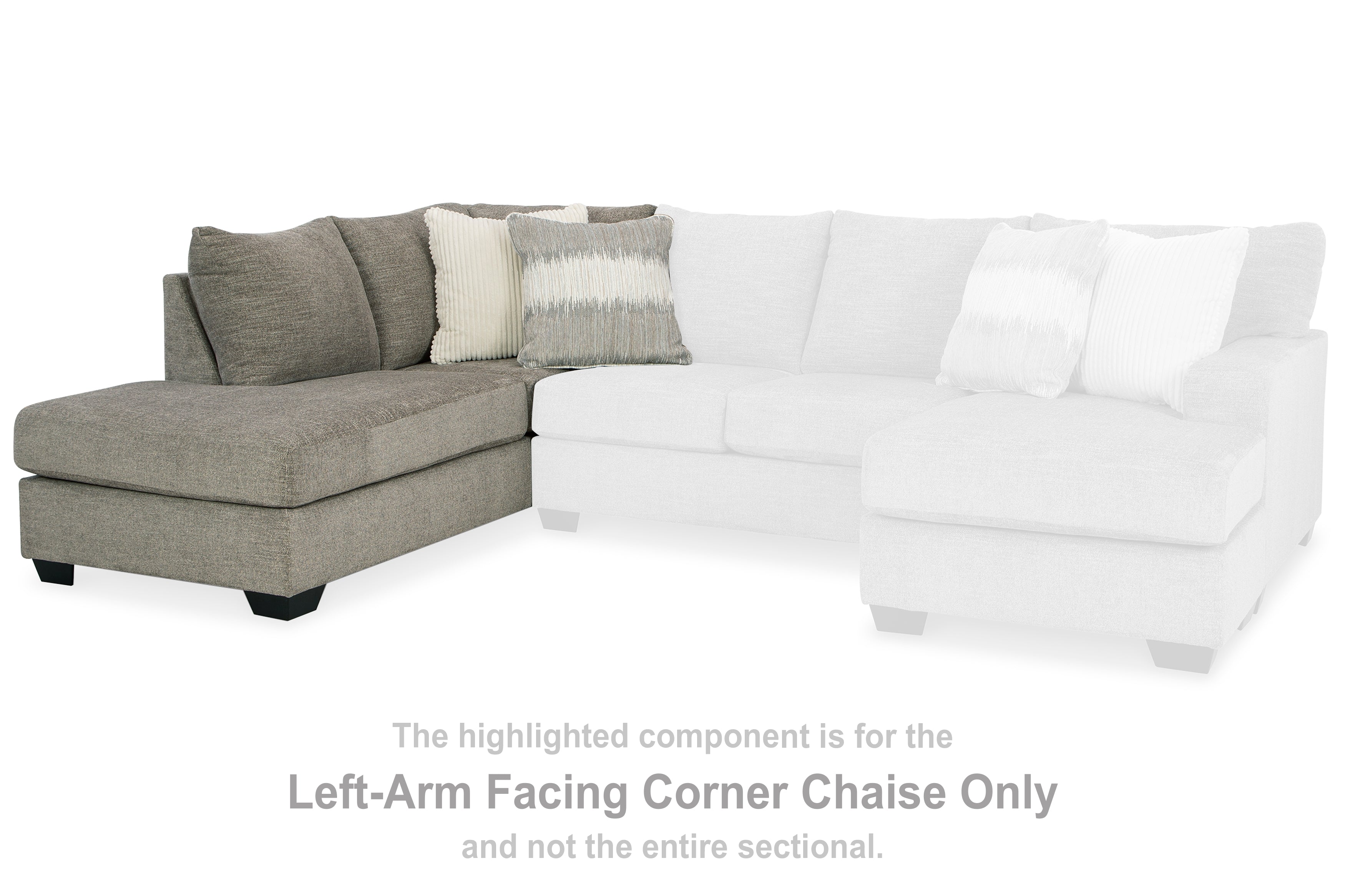 Elite Furniture Outlet - Ashley Furniture - Creswell Sectional - LAF Corner Chaise / Stone - 1530516
