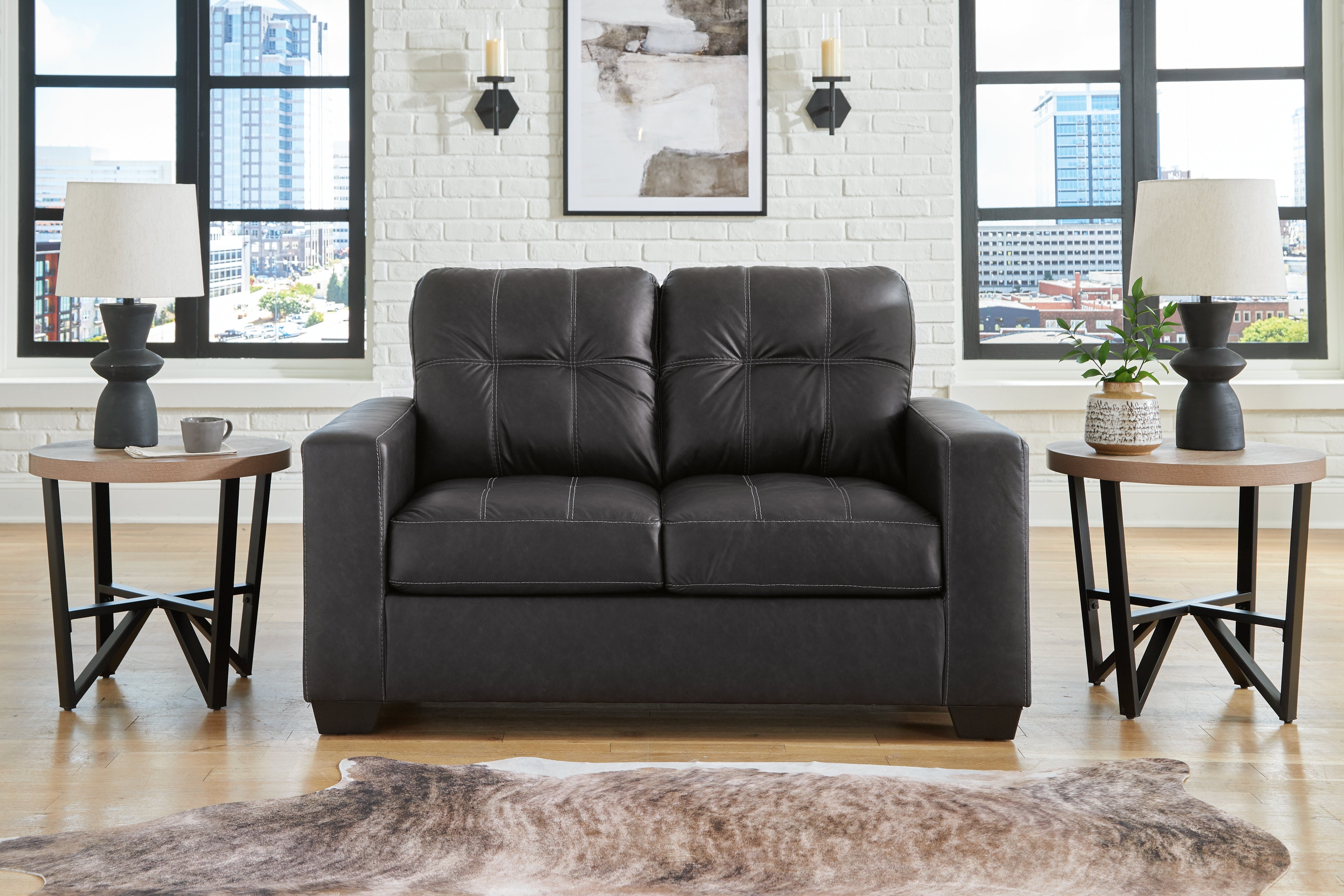 Elite Furniture Outlet - Ashley Furniture - Barlin Mills Living Room - Loveseat / Carbon - 1700435