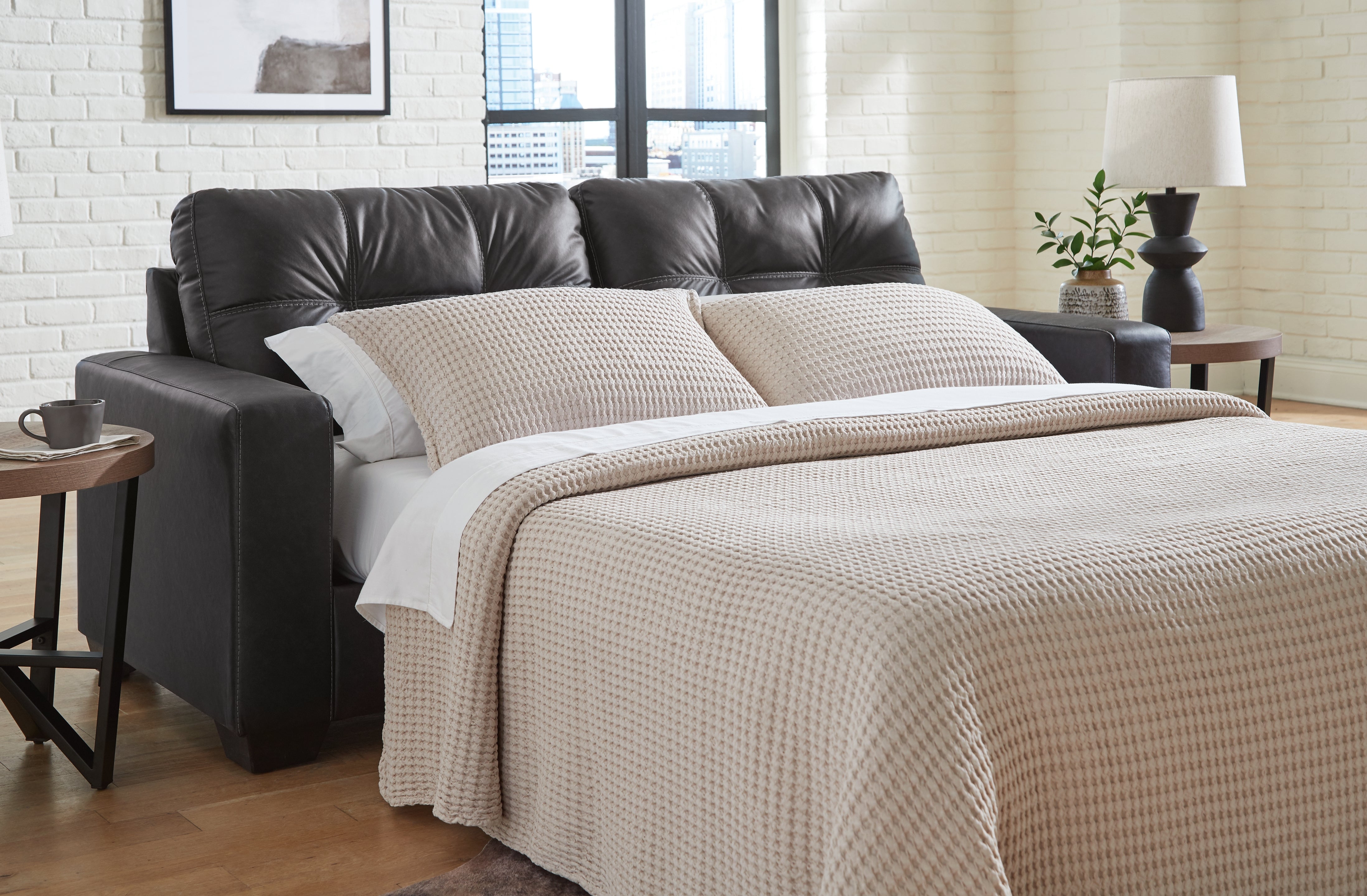 Elite Furniture Outlet - Ashley Furniture - Barlin Mills Living Room - Queen Sofa Sleeper / Carbon - 1700439