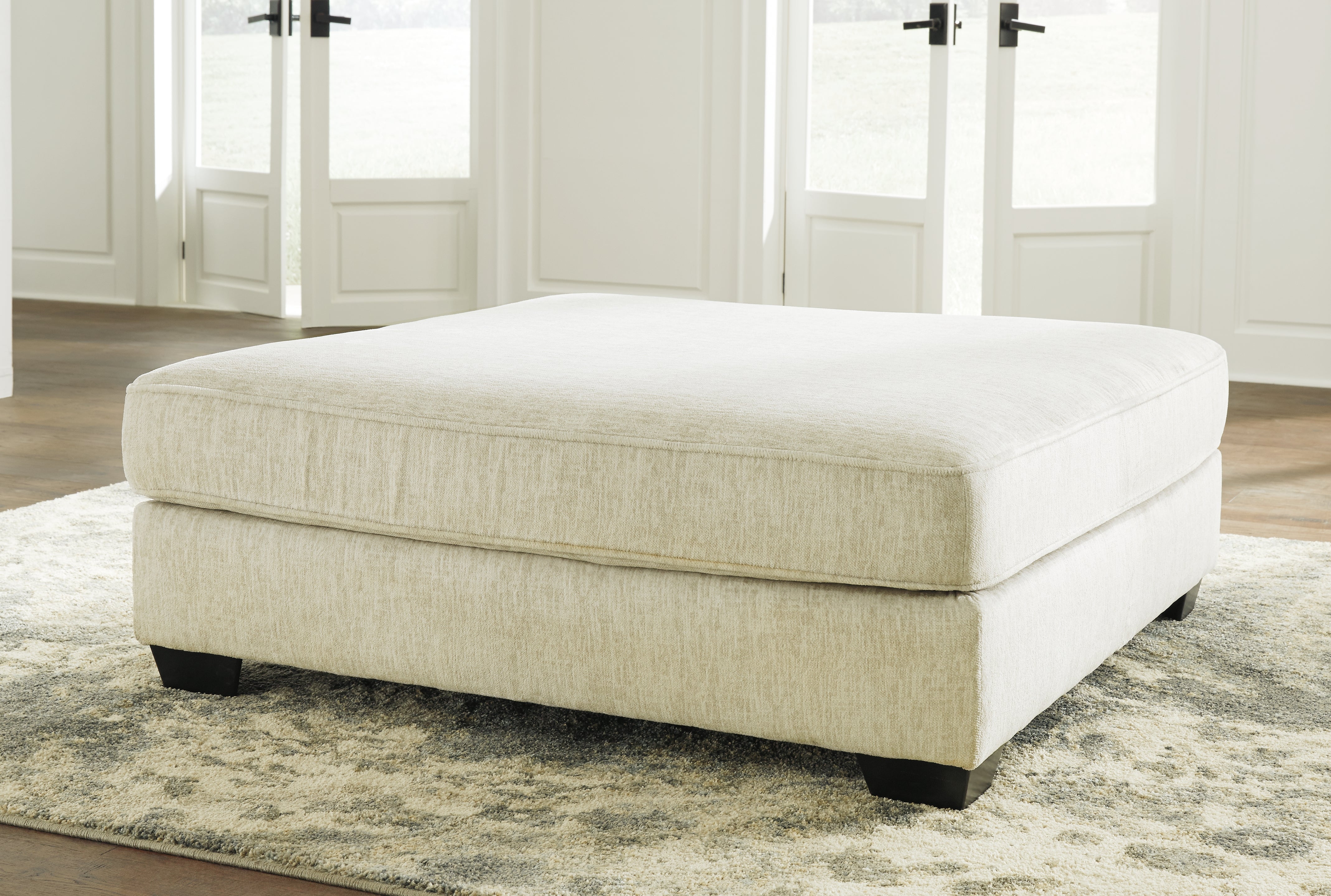 Elite Furniture Outlet - Ashley Furniture - Rawcliffe Living Room - Oversized Accent Ottoman / Parchment - 1960408