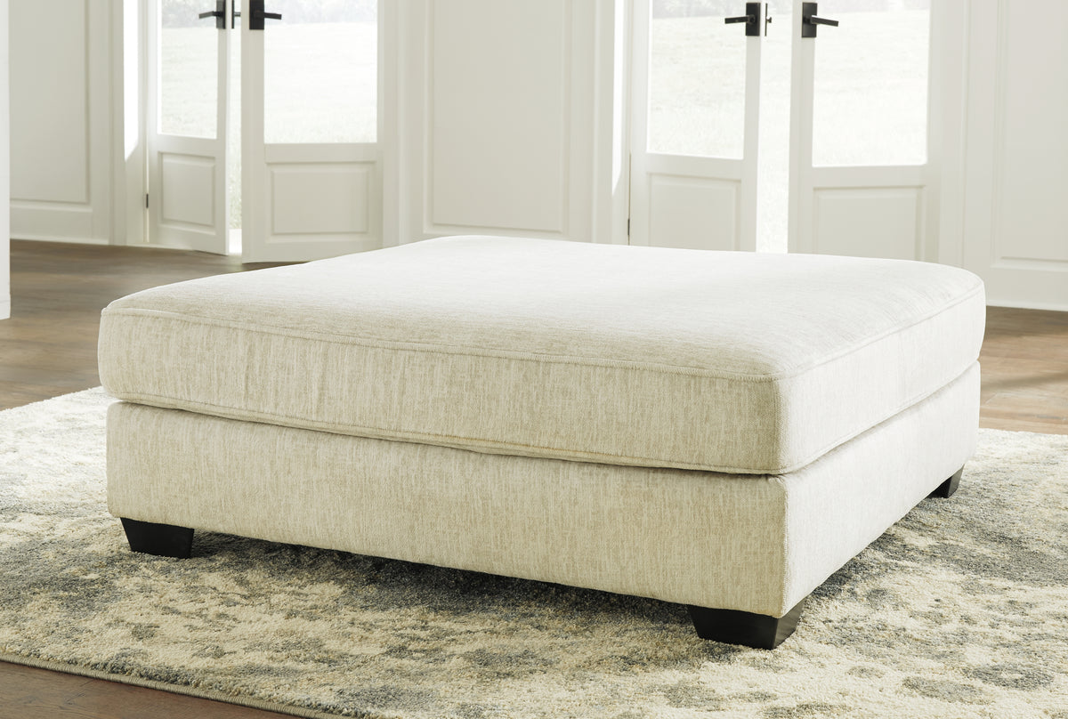 Elite Furniture Outlet - Ashley Furniture - Rawcliffe Living Room - Oversized Accent Ottoman / Parchment - 1960408