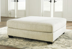 Elite Furniture Outlet - Ashley Furniture - Rawcliffe Living Room - Oversized Accent Ottoman / Parchment - 1960408