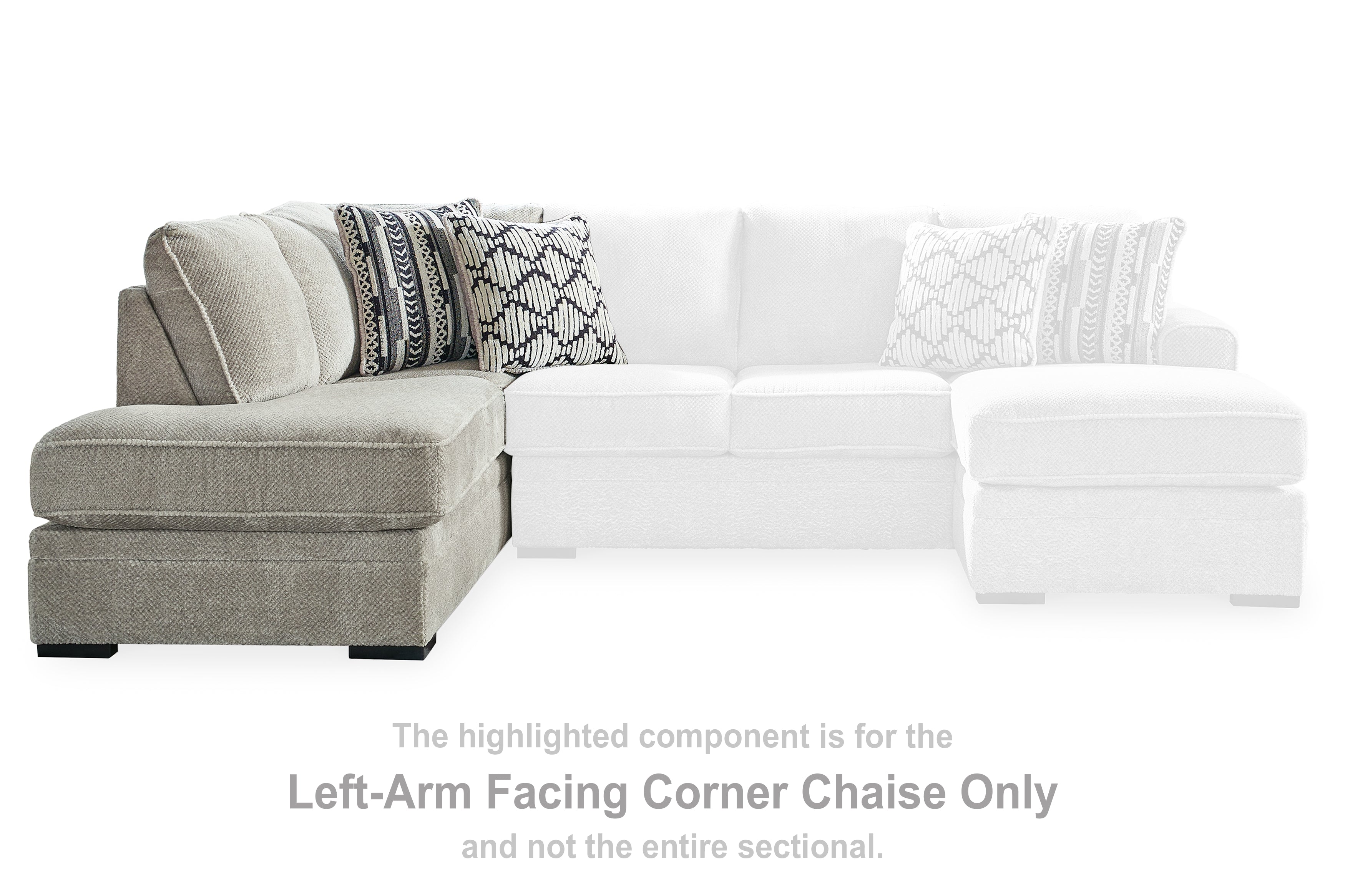 Elite Furniture Outlet - Ashley Furniture - Calnita Sectional - LAF Corner Chaise / Sisal - 2050216
