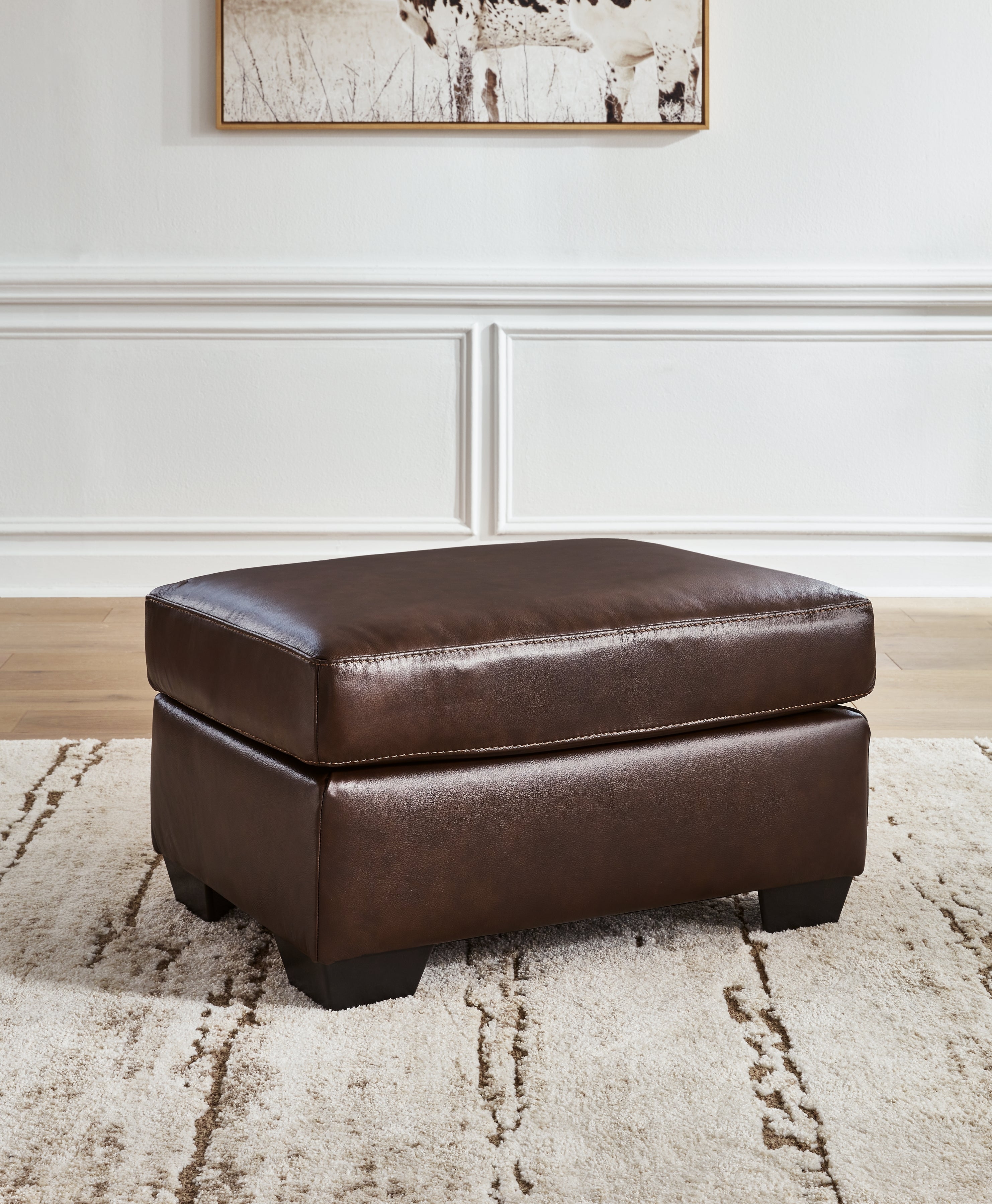 Elite Furniture Outlet - Ashley Furniture - Santorine Living Room - Ottoman / Dark Brown - 2170614