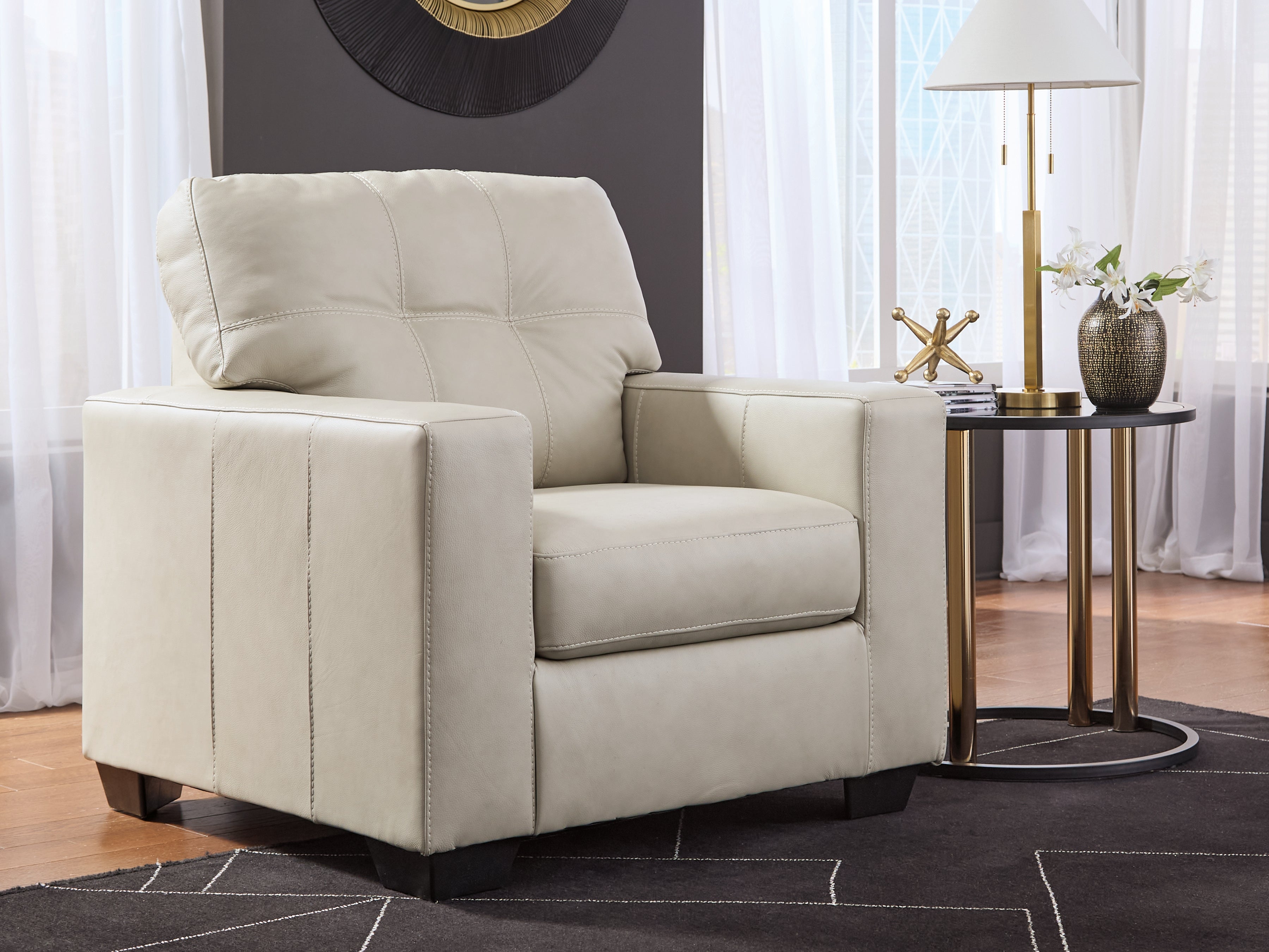 Elite Furniture Outlet - Ashley Furniture - Santorine Living Room - Chair / Bone - 2170820