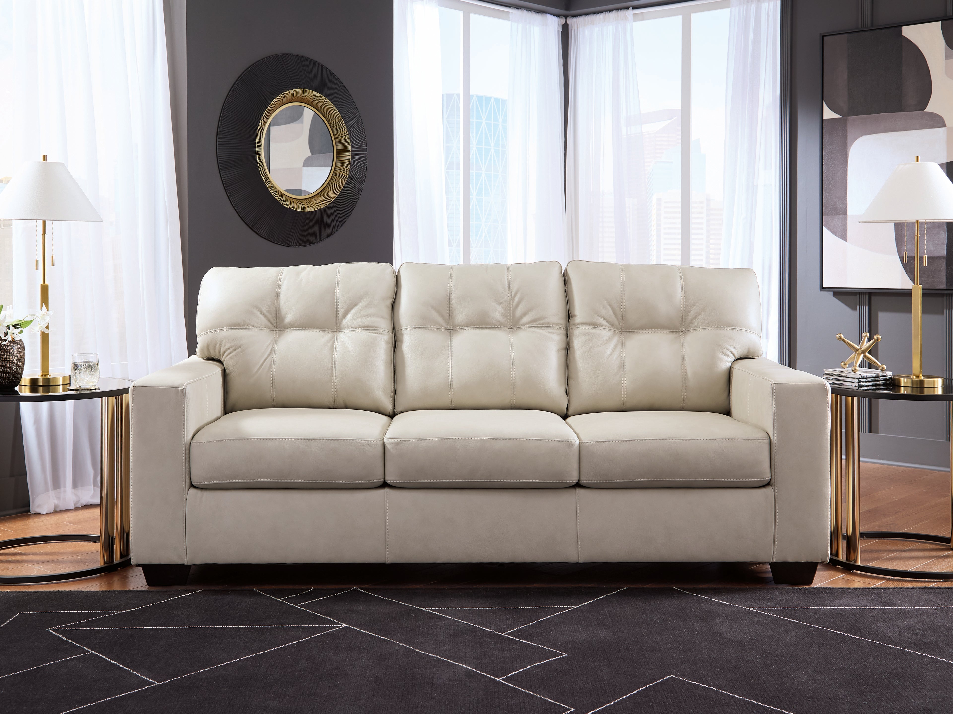 Elite Furniture Outlet - Ashley Furniture - Santorine Living Room - Sofa / Bone - 2170838