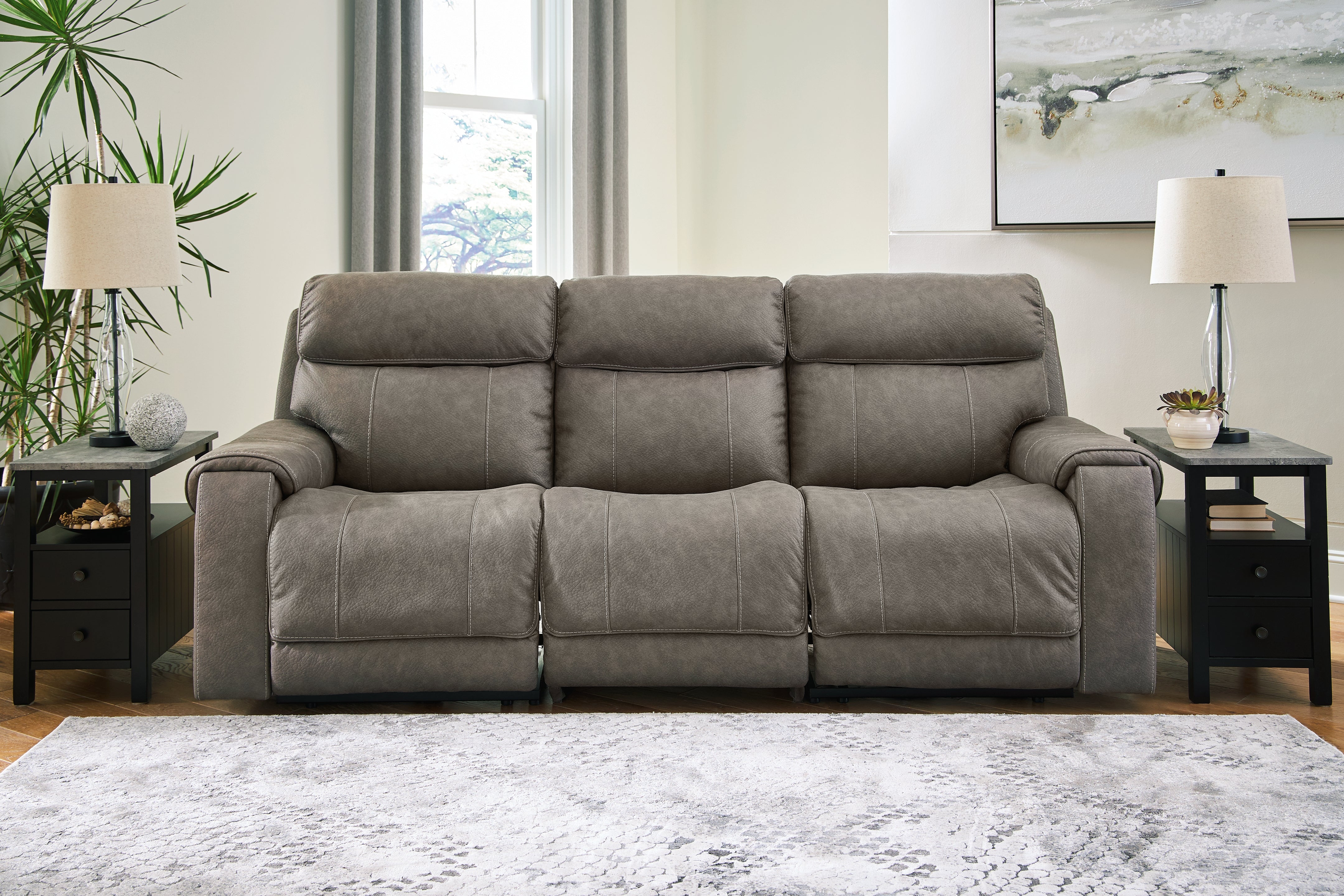 Elite Furniture Outlet - Ashley Furniture - Starbot Sectional - 3-Piece Power Reclining Sectional Sofa / Fossil - 23501S3