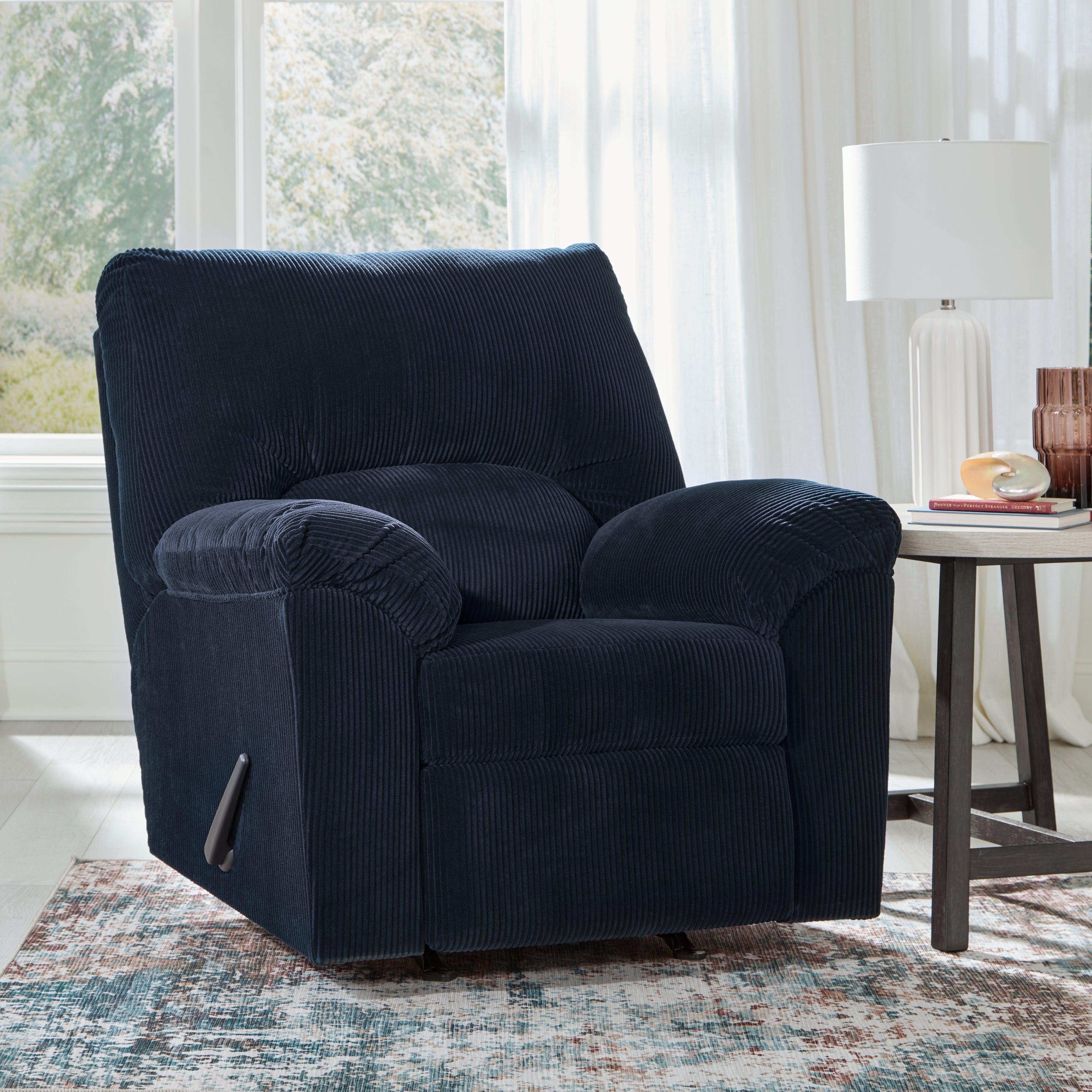 Elite Furniture Outlet - Ashley Furniture - SimpleJoy Living Room - Rocker Recliner / Navy - 2420525