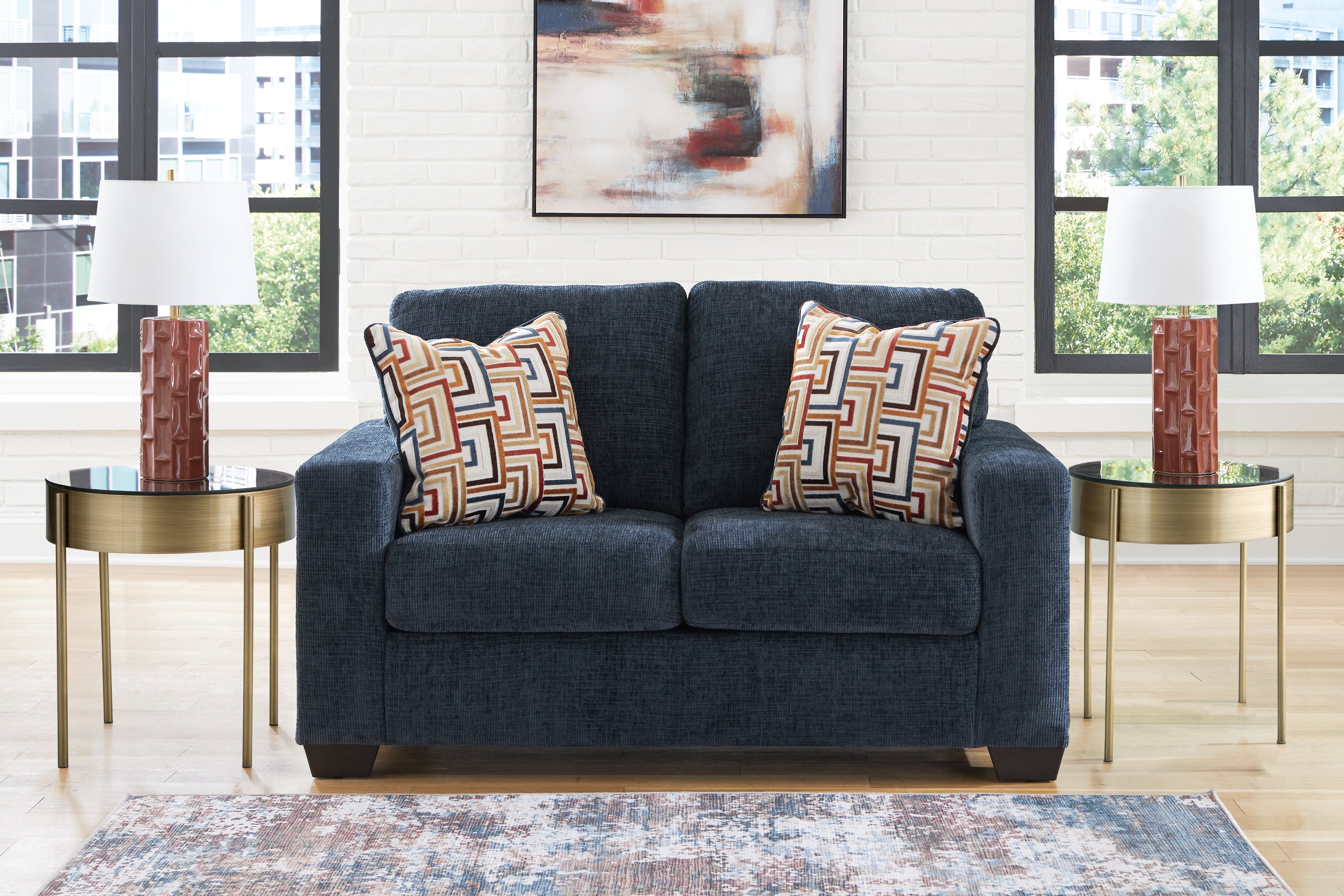 Elite Furniture Outlet - Ashley Furniture - Aviemore Living Room - Loveseat / Ink - 2430335