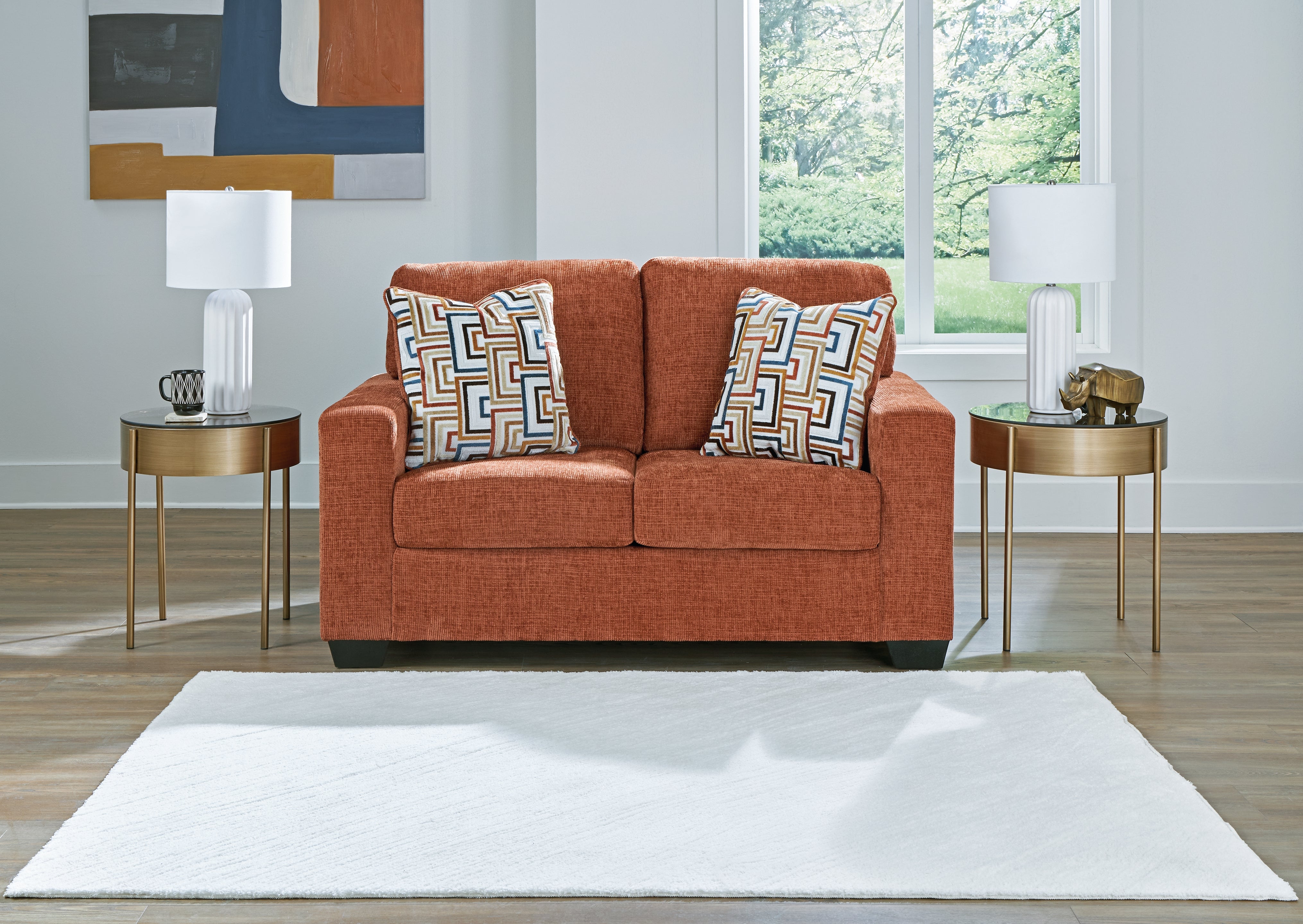 Elite Furniture Outlet - Ashley Furniture - Aviemore Living Room - Loveseat / Spice - 2430435