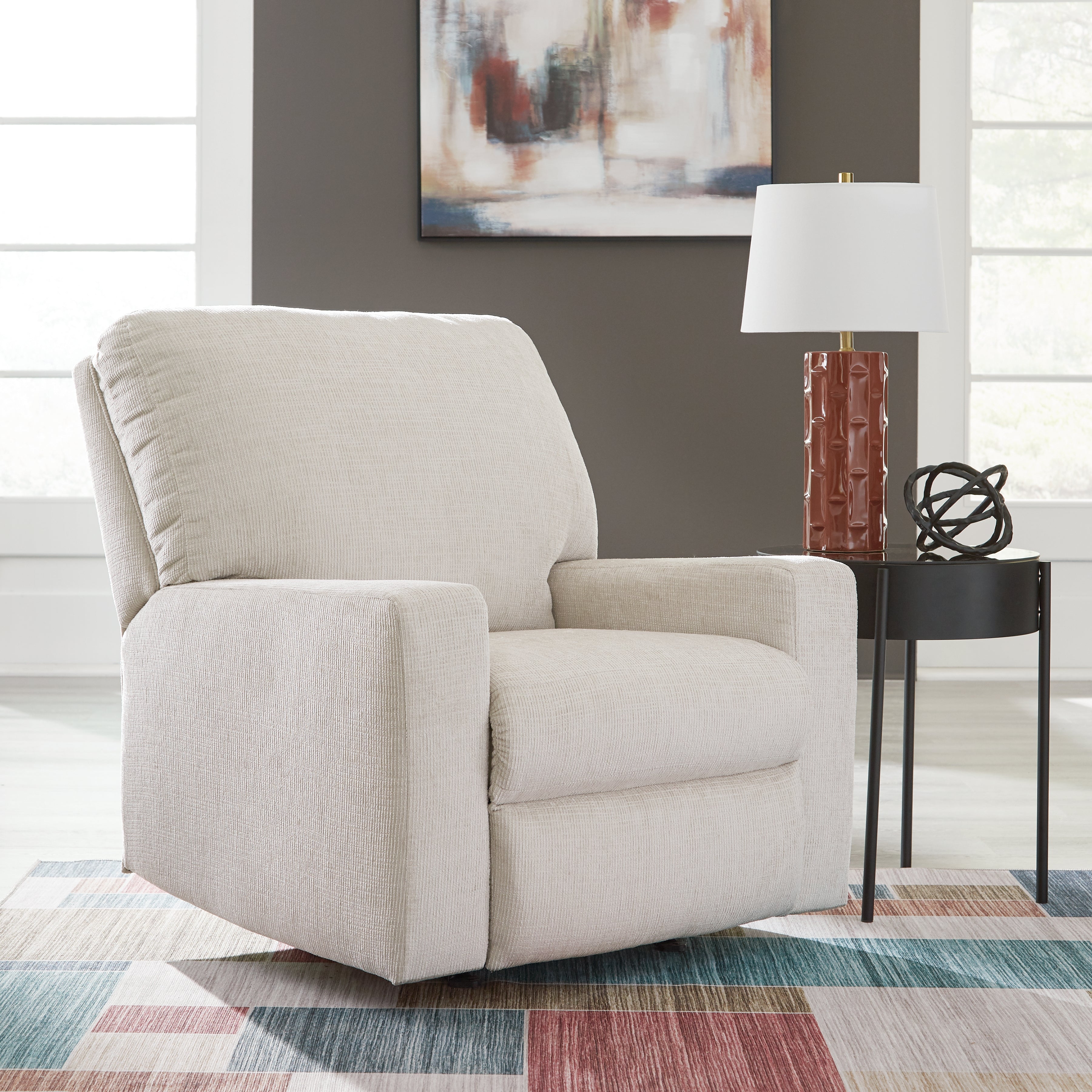 Elite Furniture Outlet - Ashley Furniture - Aviemore Living Room - Rocker Recliner / Stone - 2430525