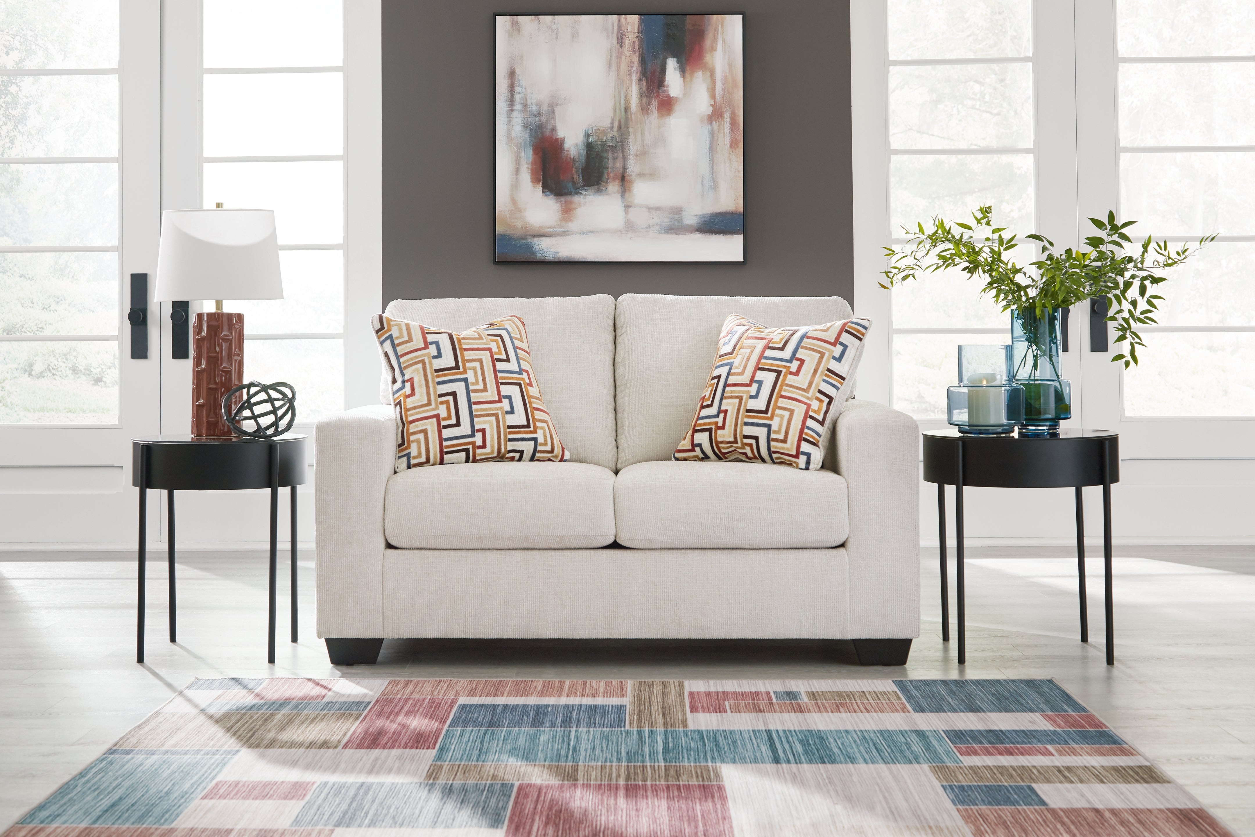 Elite Furniture Outlet - Ashley Furniture - Aviemore Living Room - Loveseat / Stone - 2430535