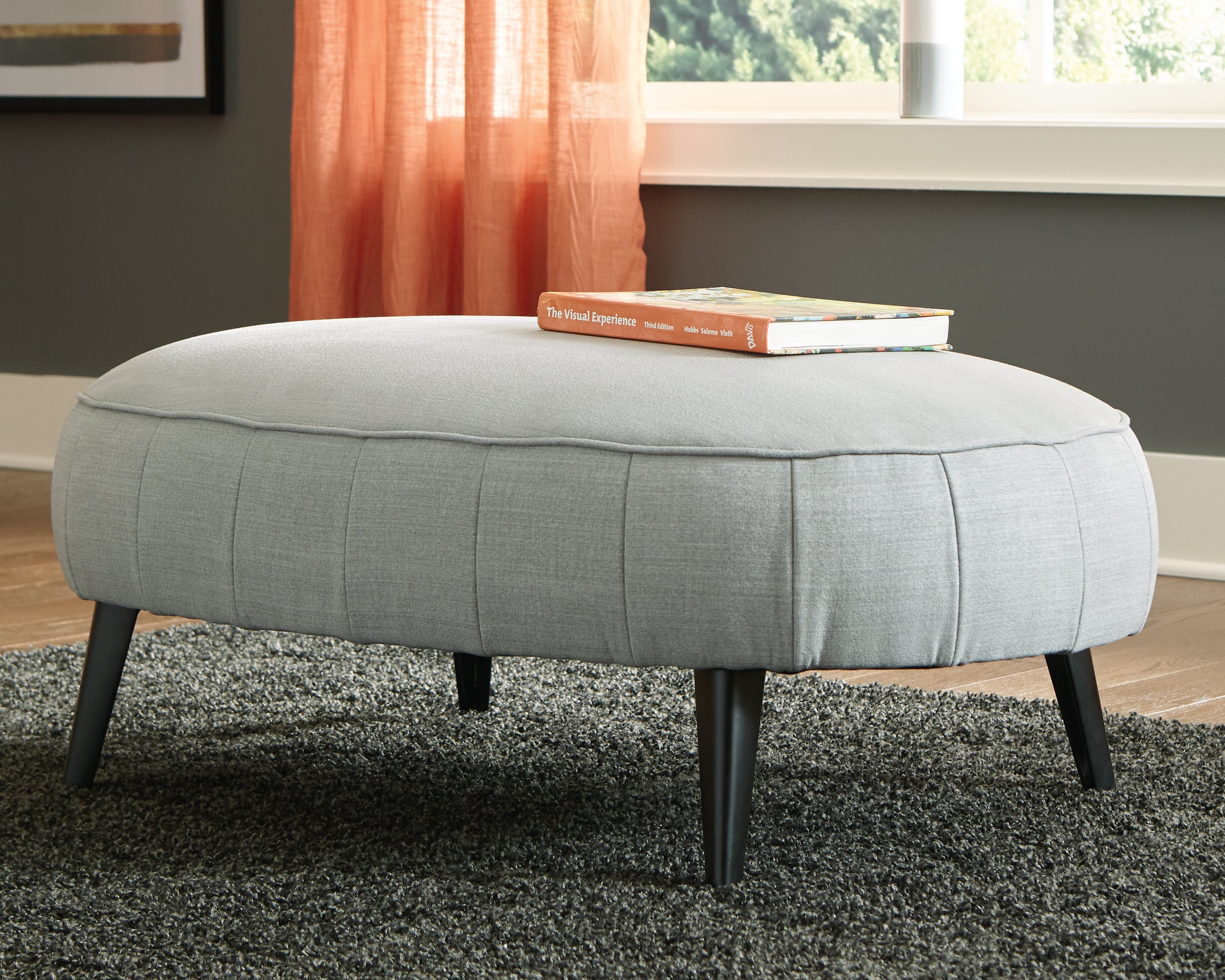 Elite Furniture Outlet - Ashley Furniture - Hollyann Living Room - Oversized Accent Ottoman / Gray - 2440208