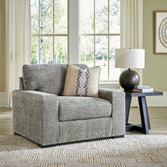 Elite Furniture Outlet - Ashley Furniture - Dunmor Living Room - Ottoman / Graphite - 2490414