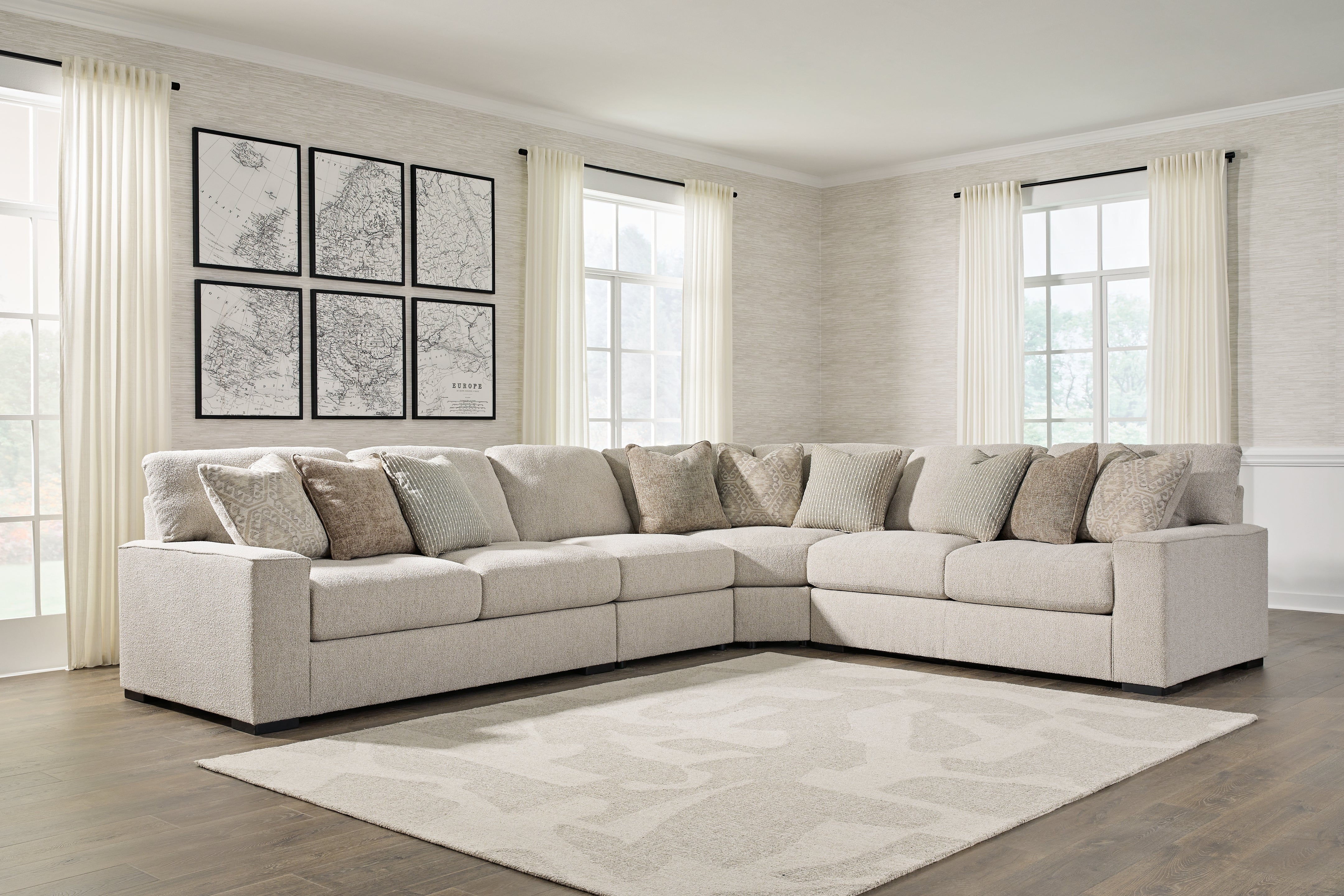 Elite Furniture Outlet - Ashley Furniture - Ballyton Sectional - RAF 4-Piece Sectional / Sand - 25102S2