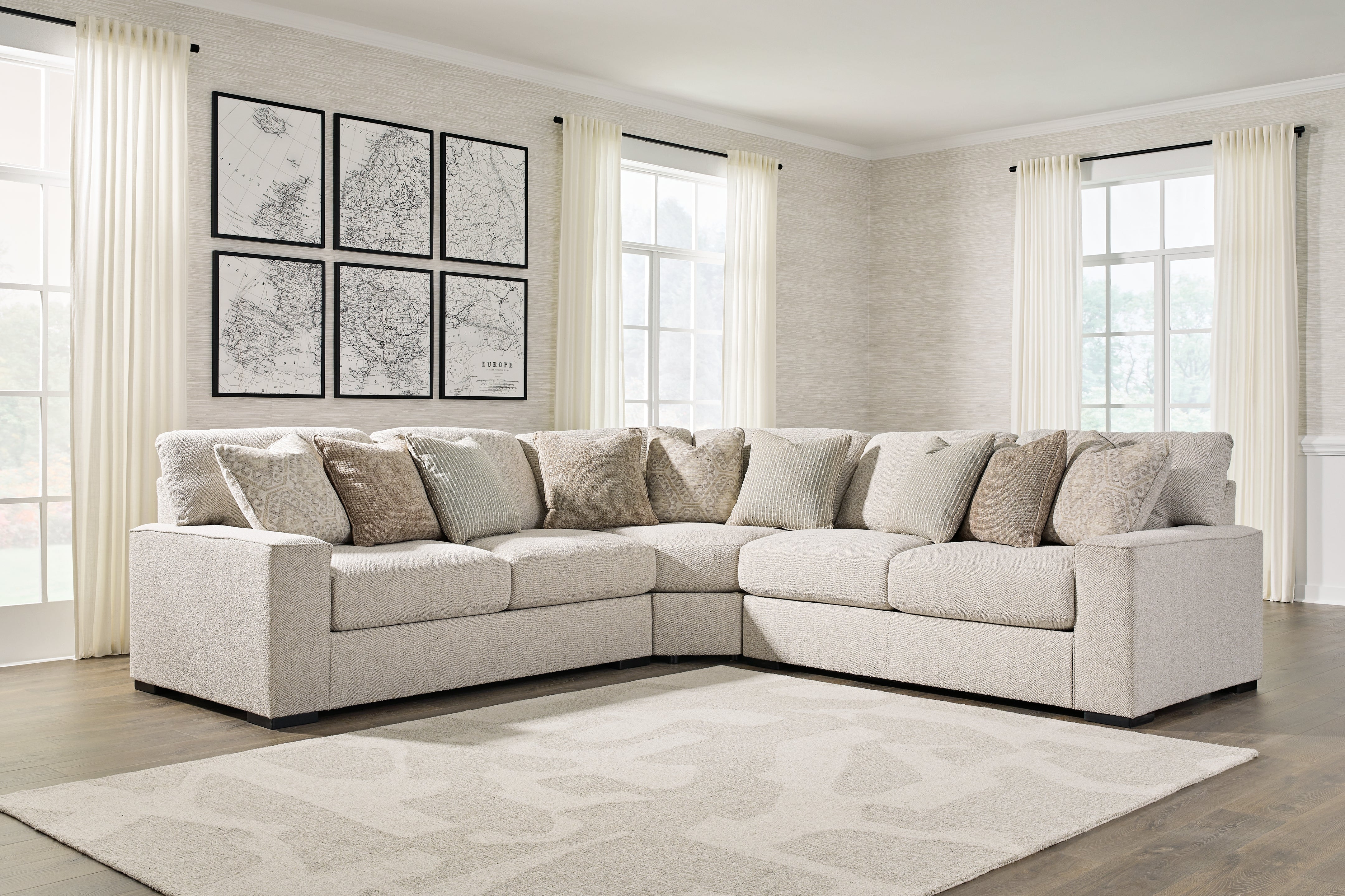 Elite Furniture Outlet - Ashley Furniture - Ballyton Sectional - 3-Piece Sectional / Sand - 25102S1