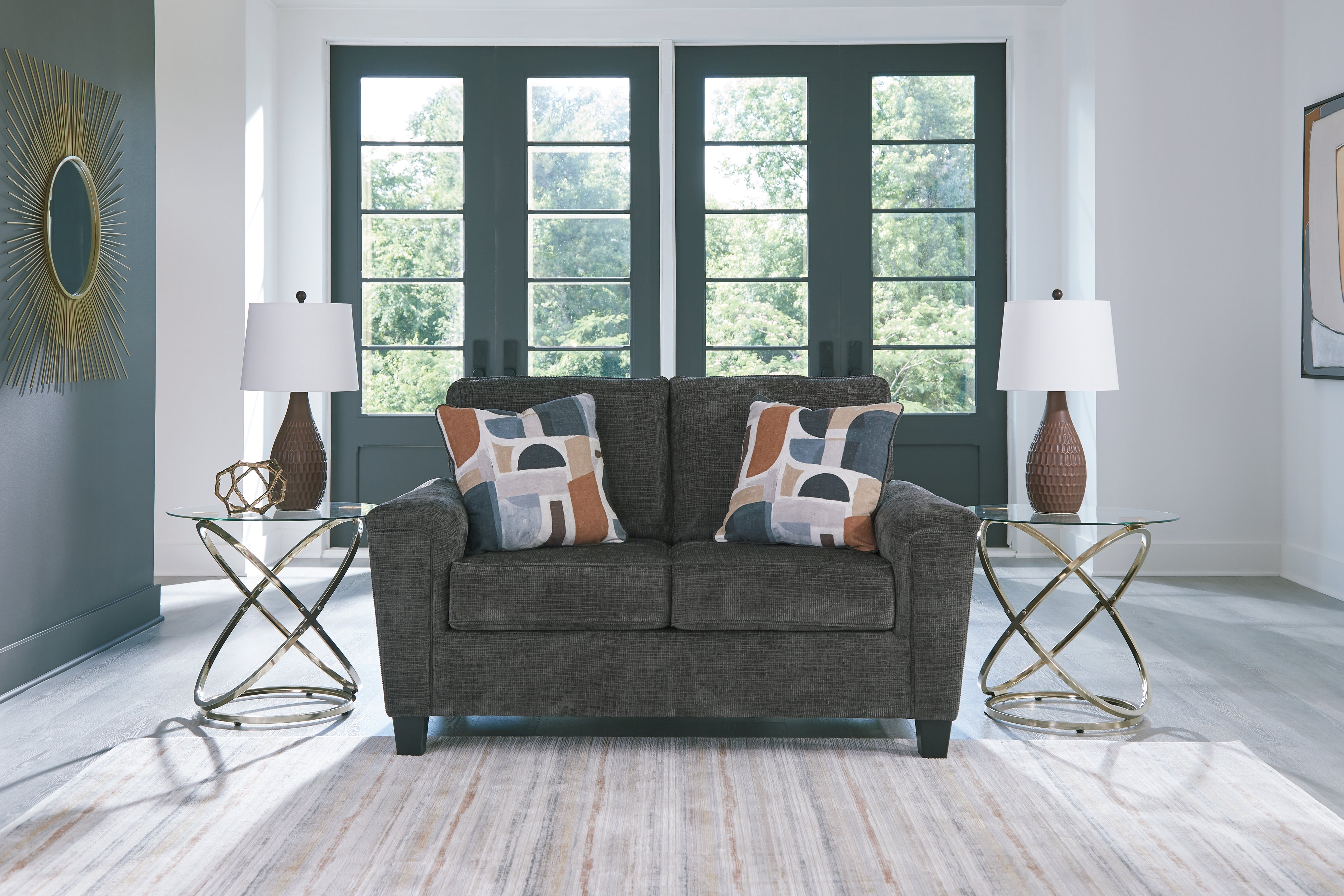 Elite Furniture Outlet - Ashley Furniture - Erinslane Living Room - Loveseat / Dusk - 2520635