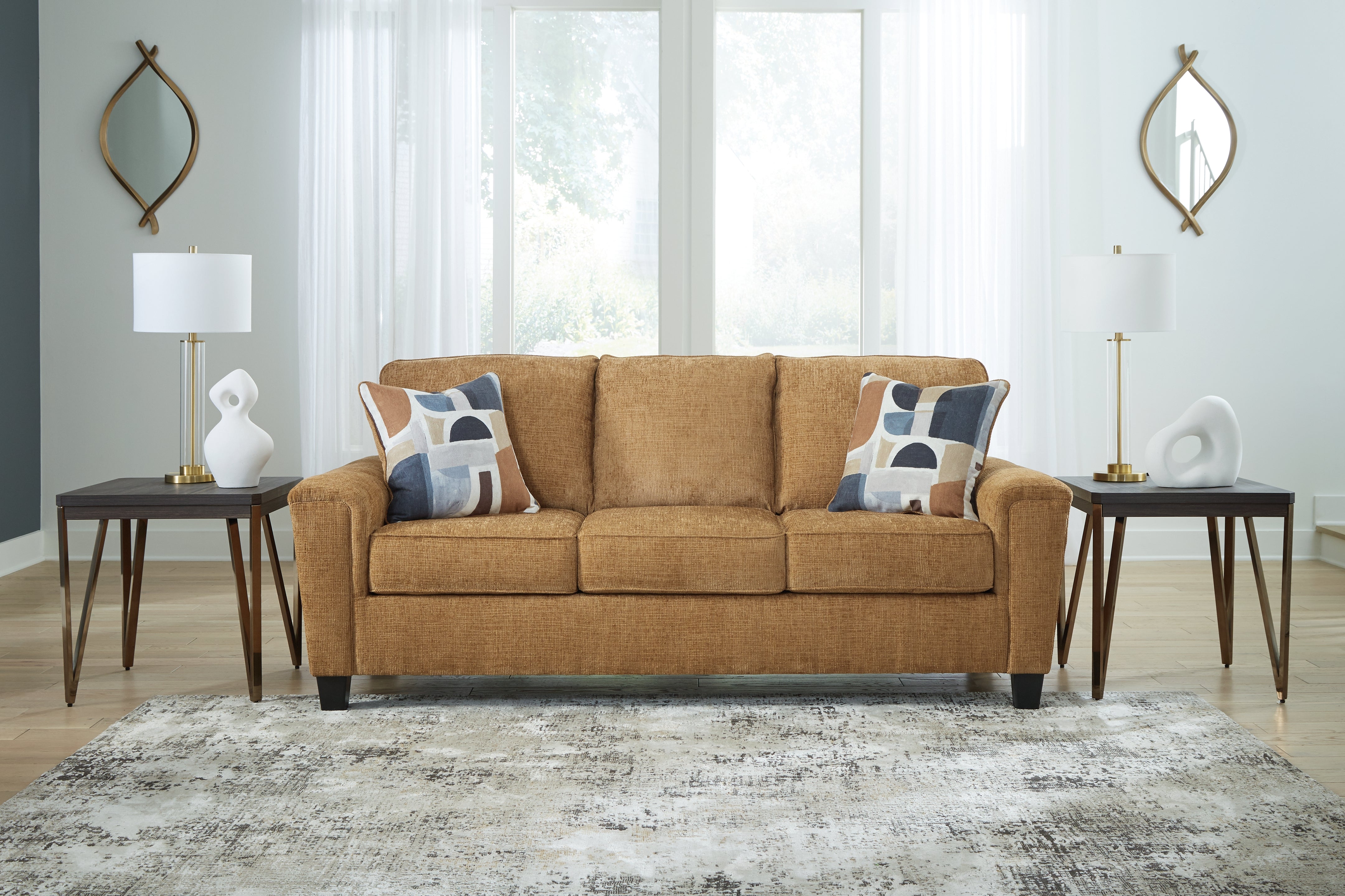 Elite Furniture Outlet - Ashley Furniture - Erinslane Living Room - Sofa / Honey - 2520738
