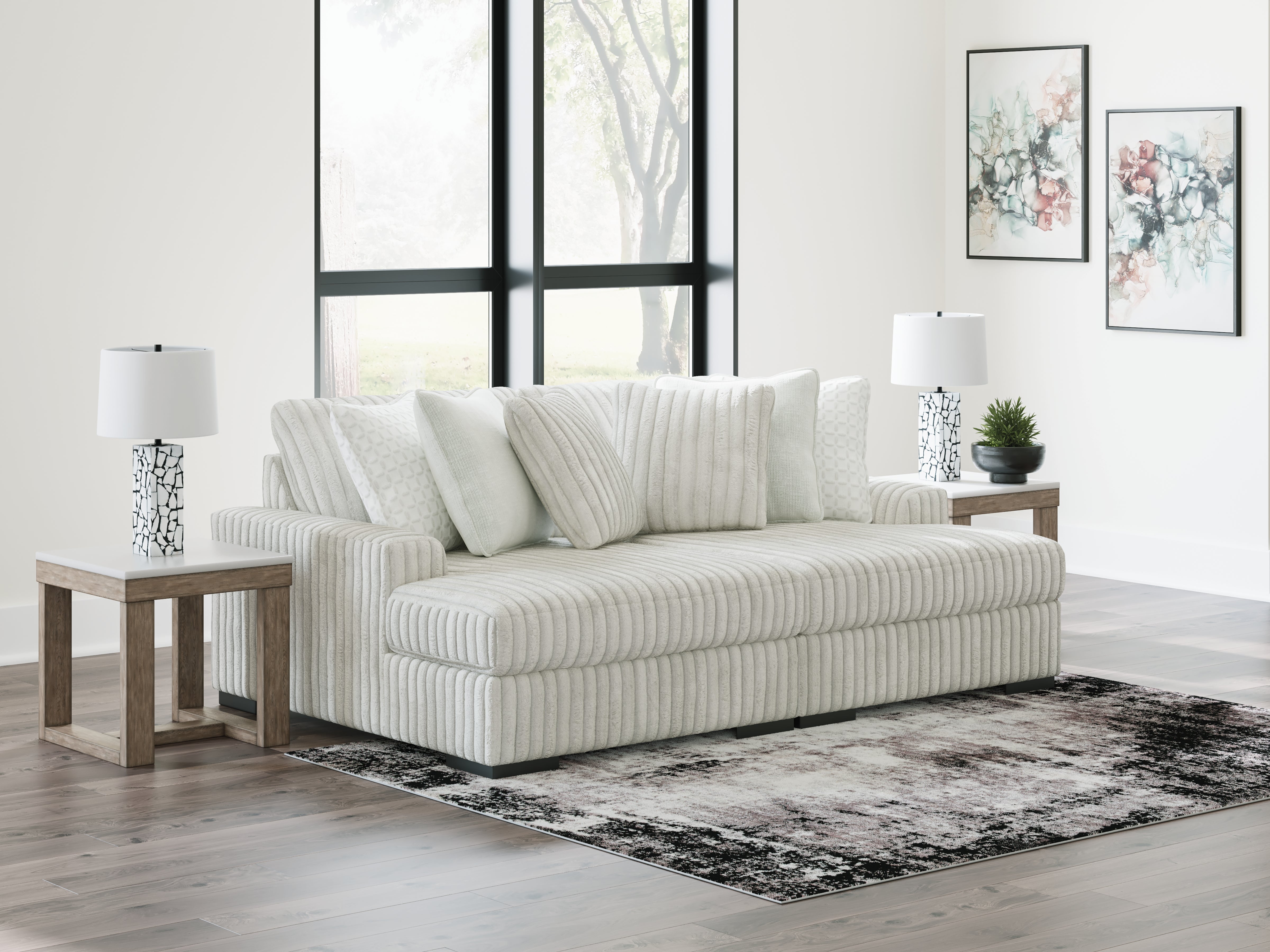 Elite Furniture Outlet - Ashley Furniture - Stupendous Sectional - RAF 2-Piece Sectional with Chaise / Alloy - 25903S6