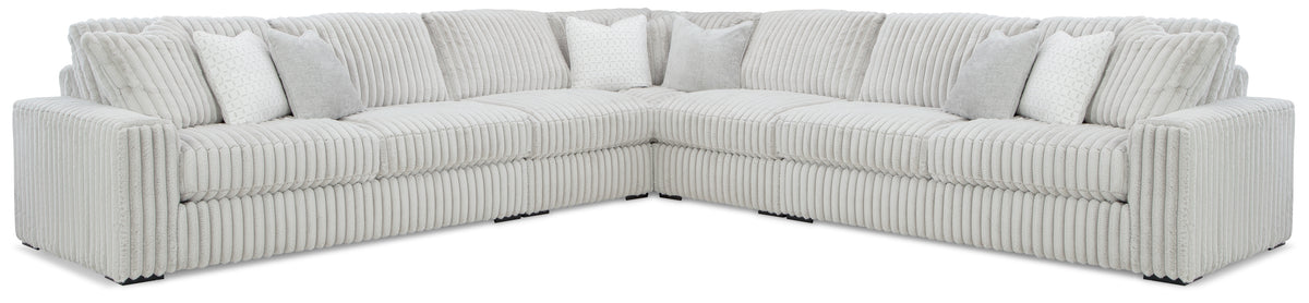 Elite Furniture Outlet - Ashley Furniture - Stupendous Sectional - RAF 3-Piece Sectional with Double Chaise / Alloy - 25903S4