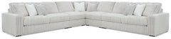 Elite Furniture Outlet - Ashley Furniture - Stupendous Sectional - RAF 3-Piece Sectional with Double Chaise / Alloy - 25903S4