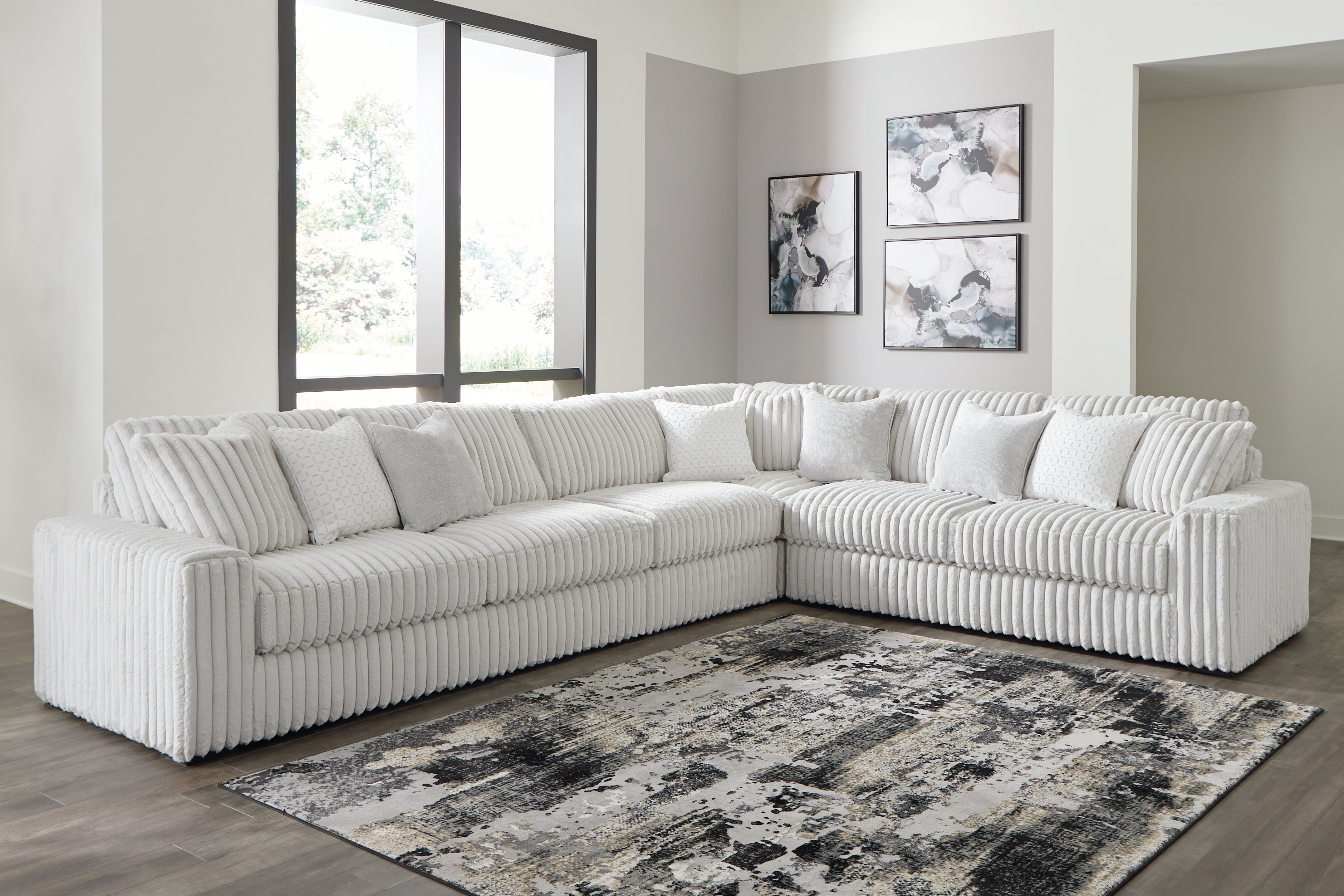 Elite Furniture Outlet - Ashley Furniture - Stupendous Sectional - LAF 4-Piece Sectional / Alloy - 25903S2