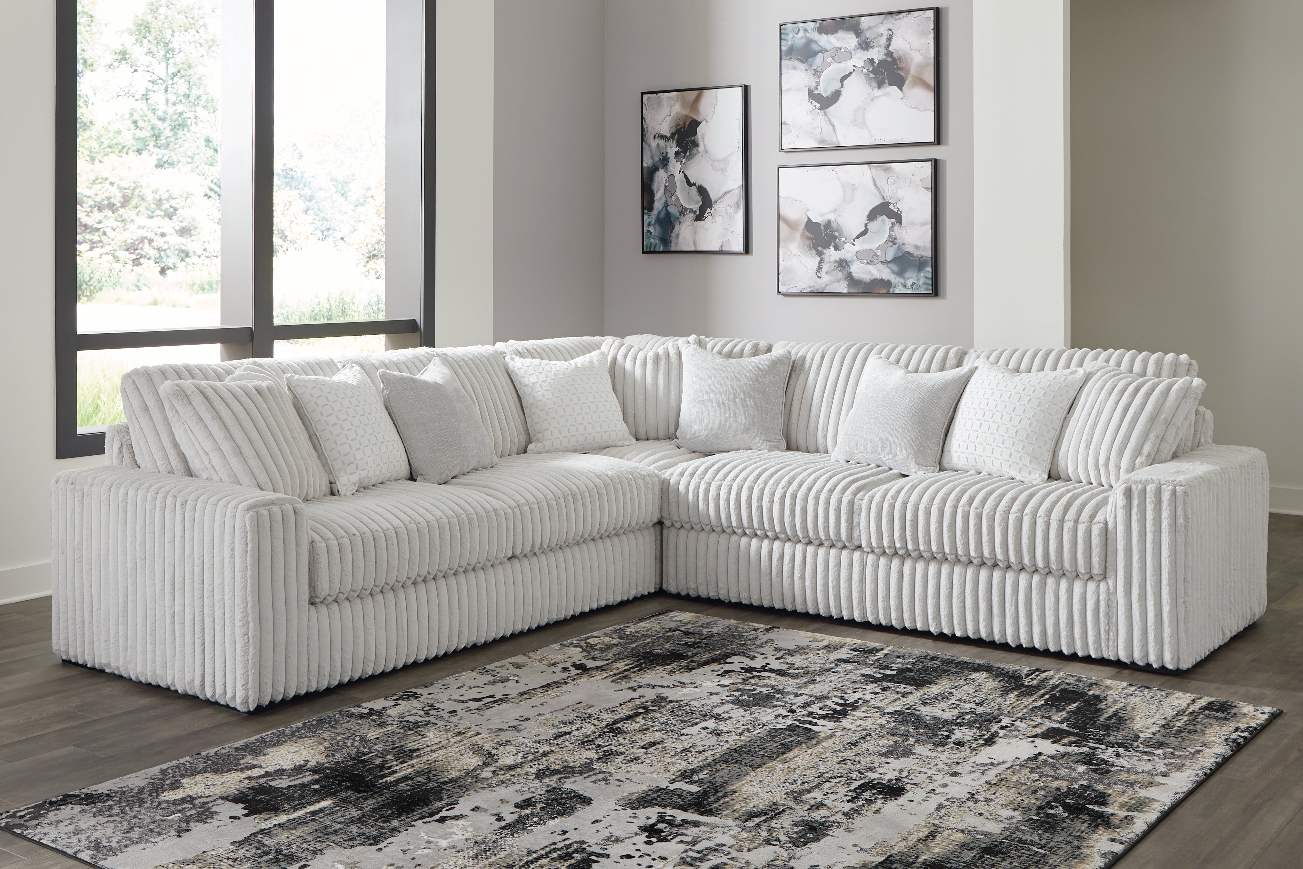 Elite Furniture Outlet - Ashley Furniture - Stupendous Sectional - LAF 3-Piece Sectional / Alloy - 25903S1