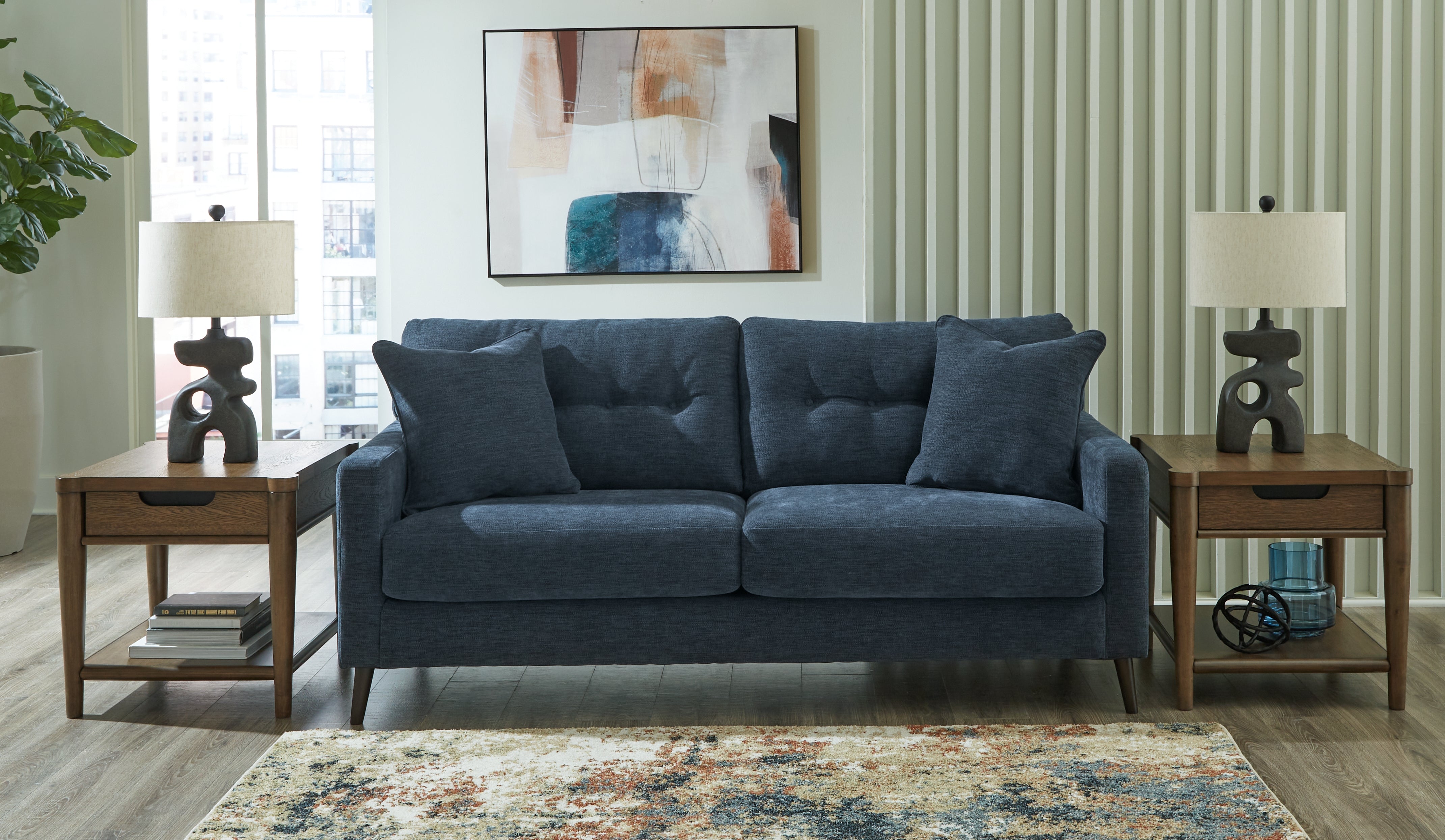 Elite Furniture Outlet - Ashley Furniture - Bixler Living Room - Sofa / Navy - 2610638