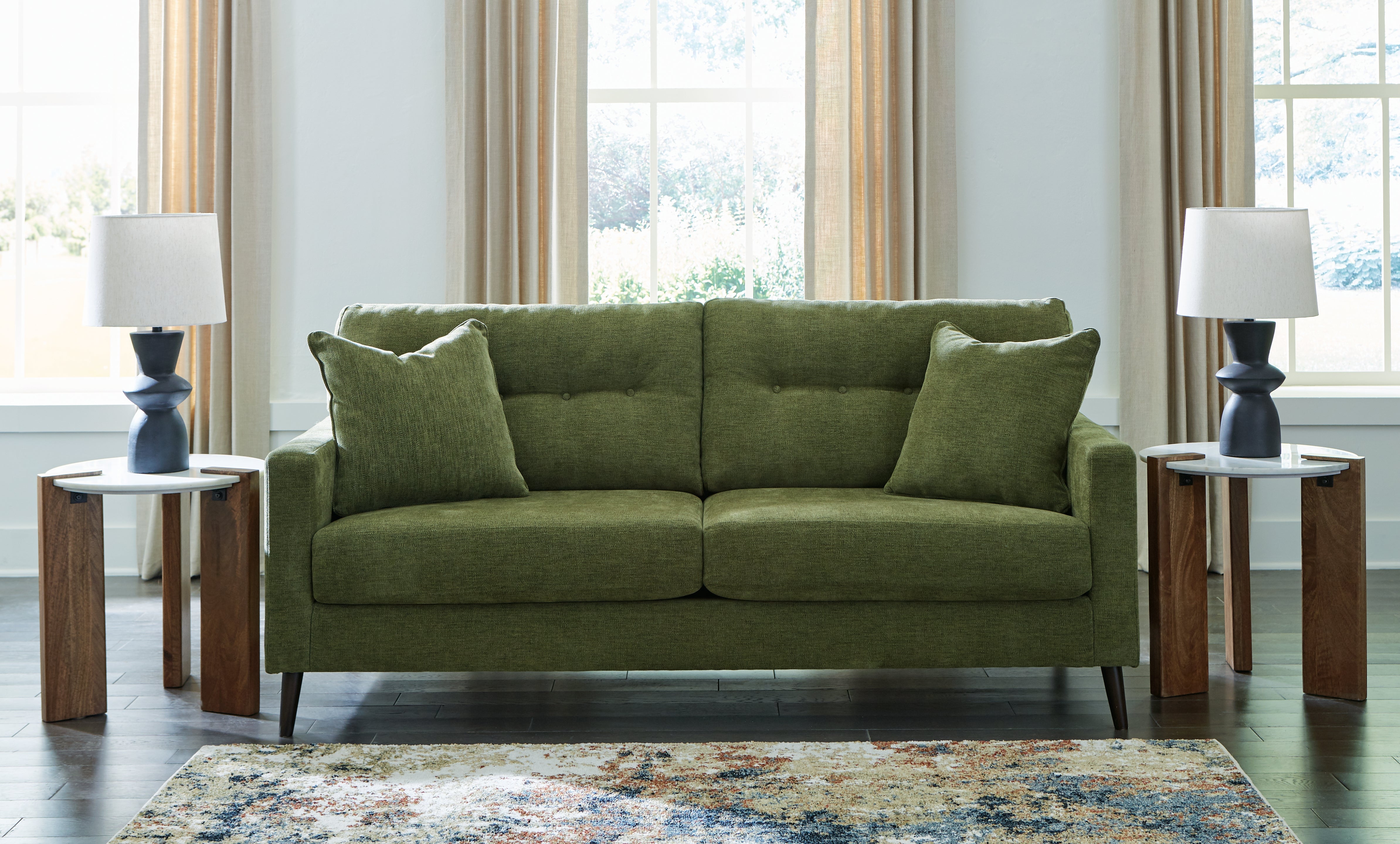 Elite Furniture Outlet - Ashley Furniture - Bixler Living Room - Sofa / Olive - 2610738