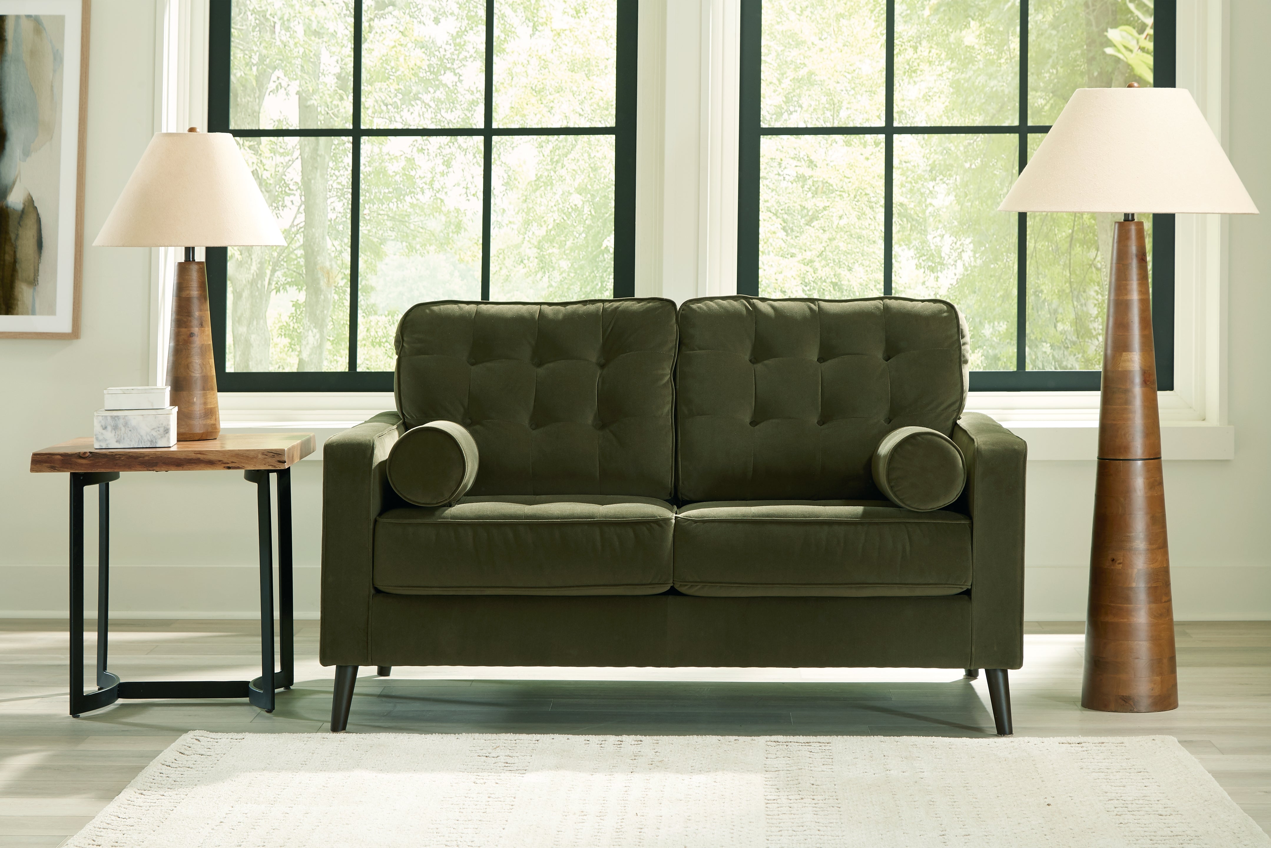 Elite Furniture Outlet - Ashley Furniture - Reveon Lakes Living Room - Loveseat / Olive - 2640435