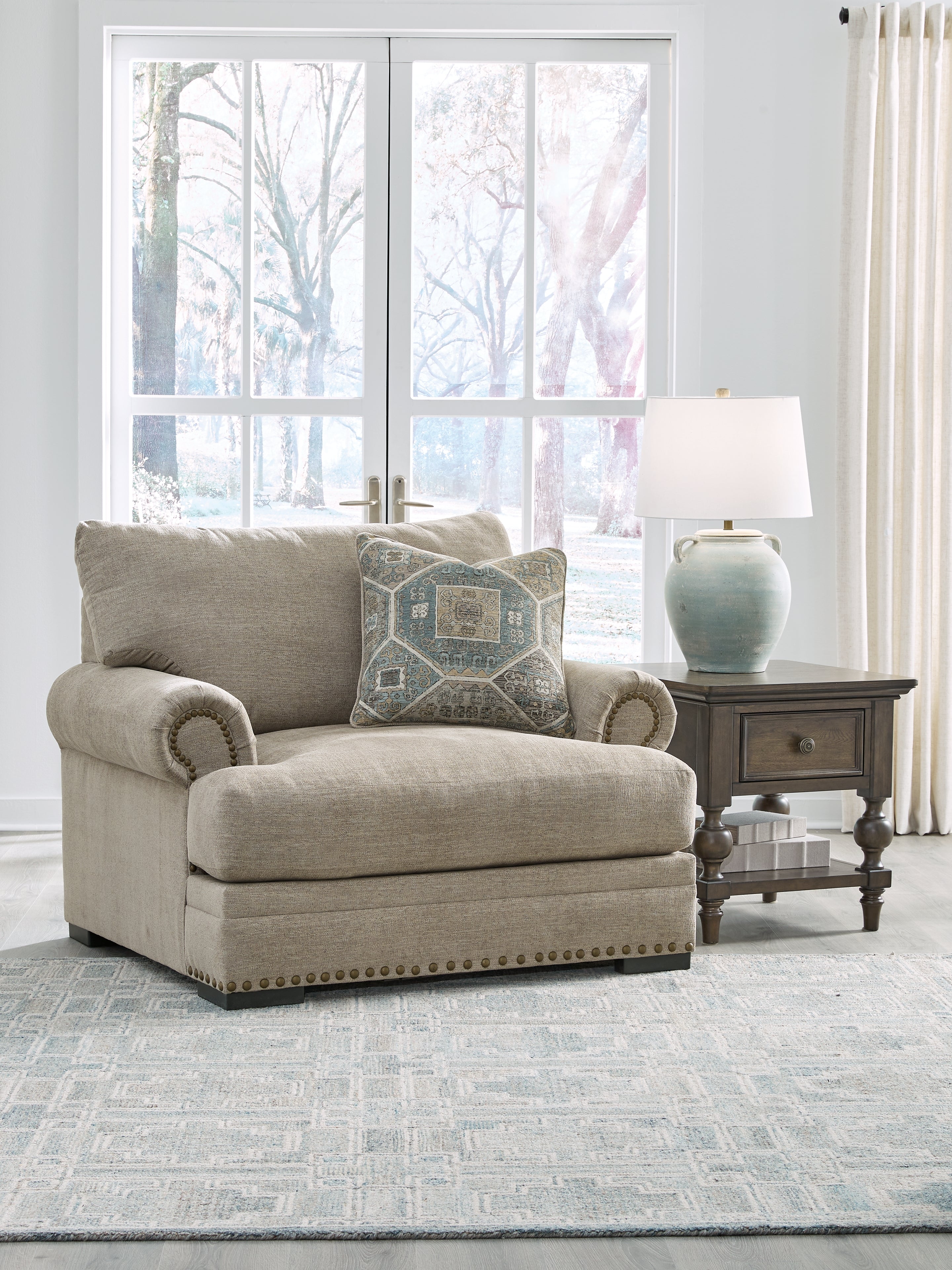 Elite Furniture Outlet - Ashley Furniture - Galemore Living Room - Chair and a Half / Quarry - 2700423
