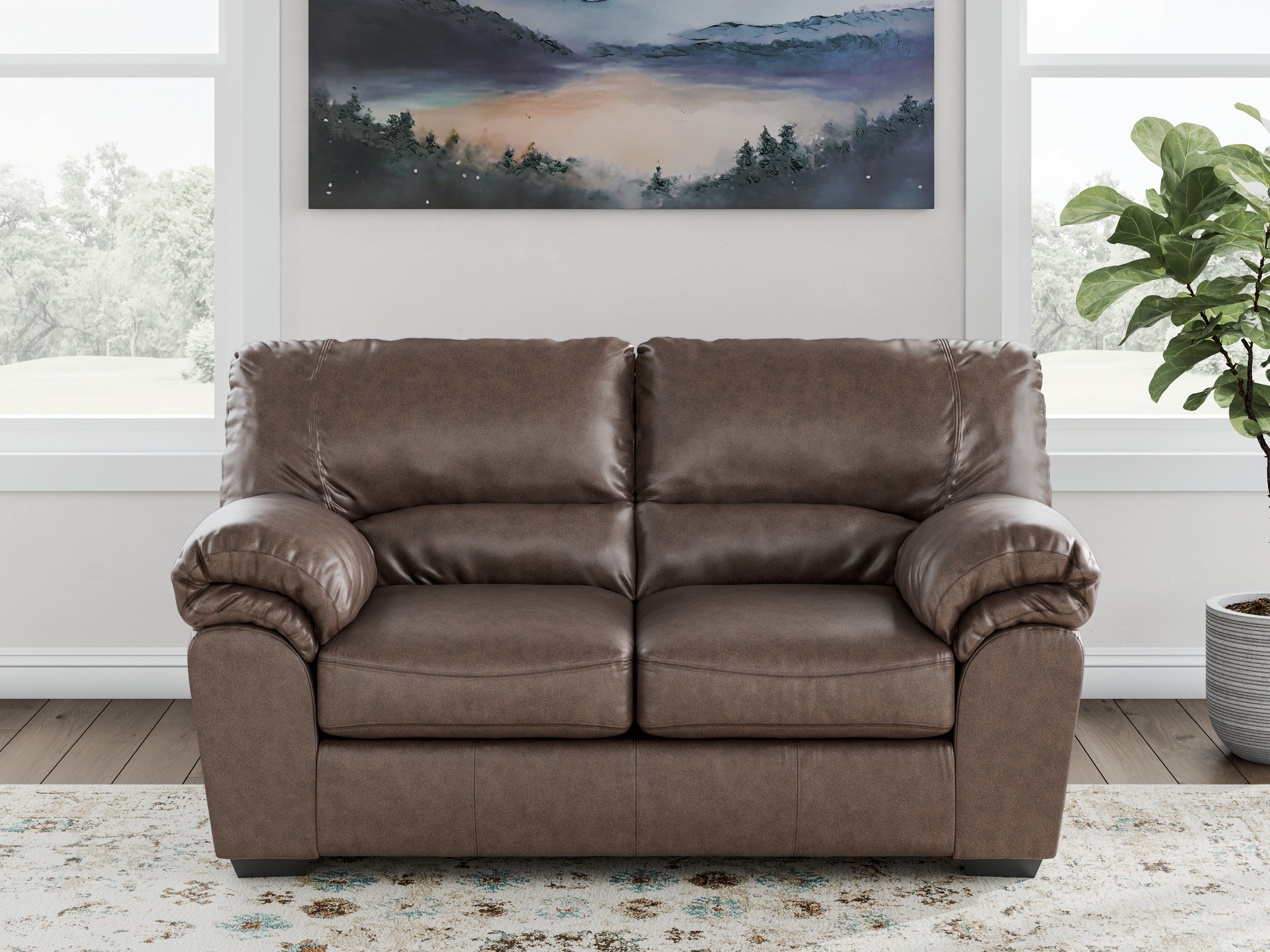 Elite Furniture Outlet - Ashley Furniture - WillowBend Living Room - Loveseat / Umber - PC2770535