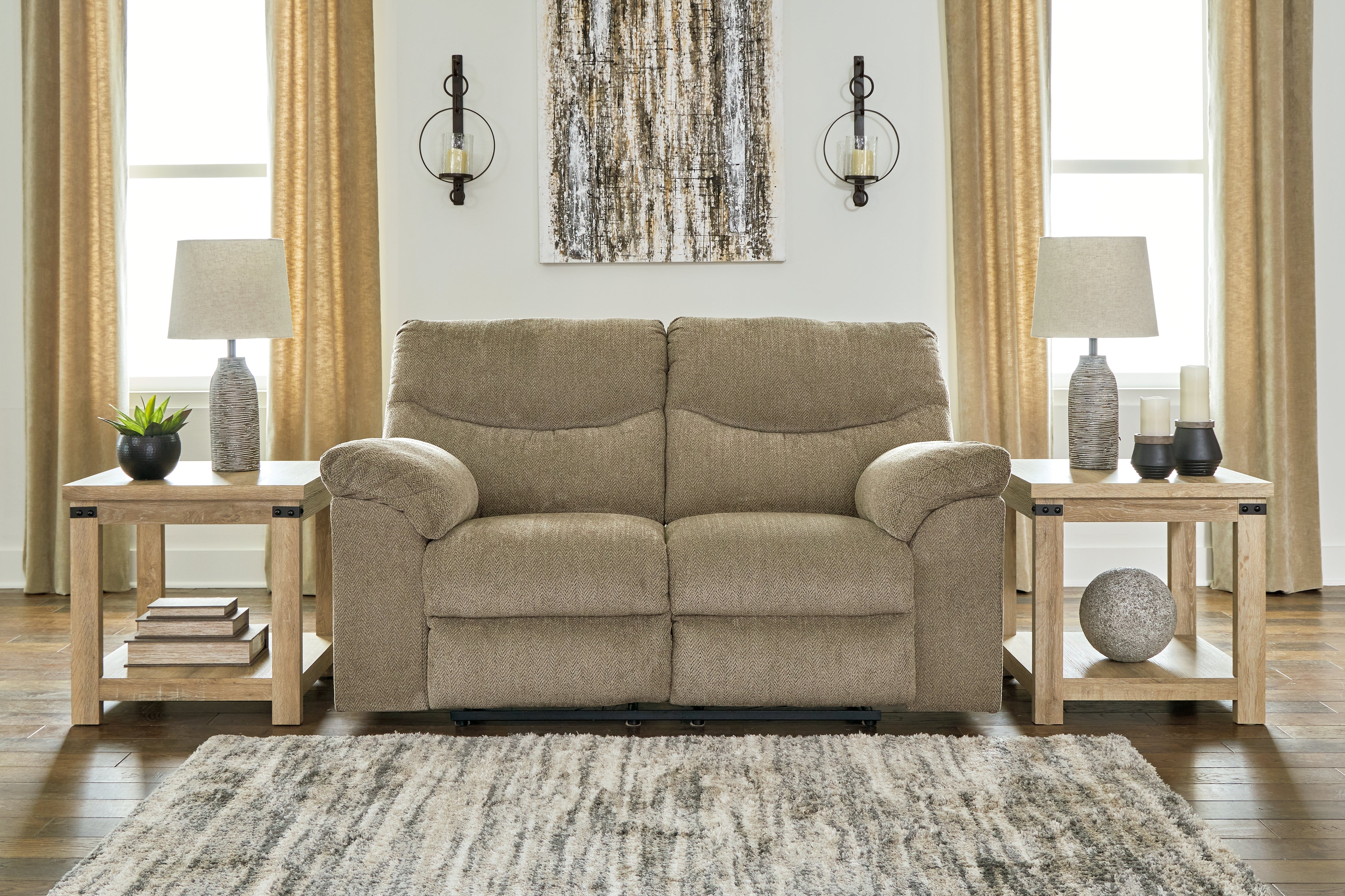 Elite Furniture Outlet - Ashley Furniture - Alphons Living Room - Reclining Loveseat / Briar - 2820286