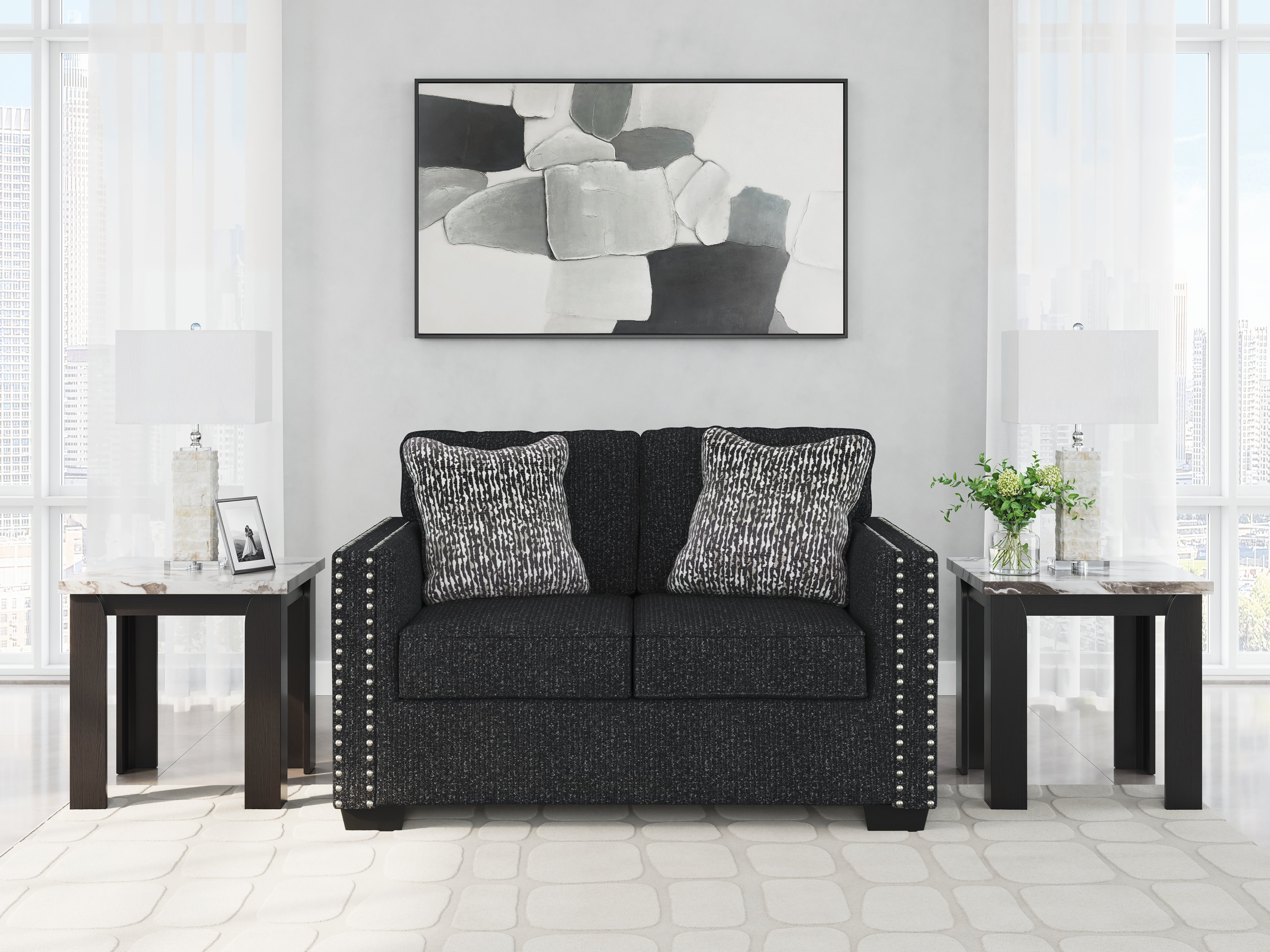 Elite Furniture Outlet - Ashley Furniture - Jasmine Peaks Living Room - Loveseat / Coal - 2890435