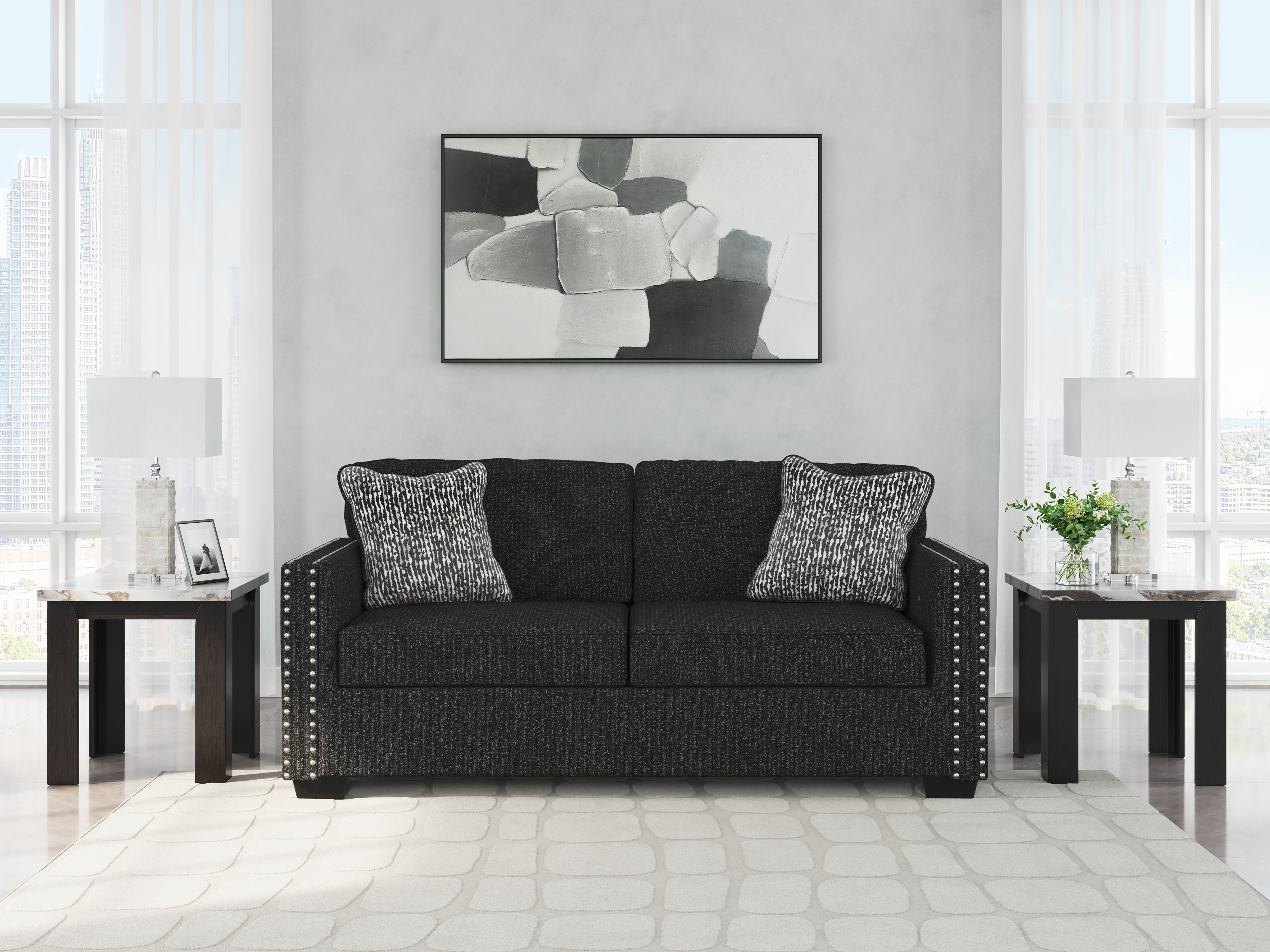 Elite Furniture Outlet - Ashley Furniture - Jasmine Peaks Living Room - Sofa / Coal - 2890438