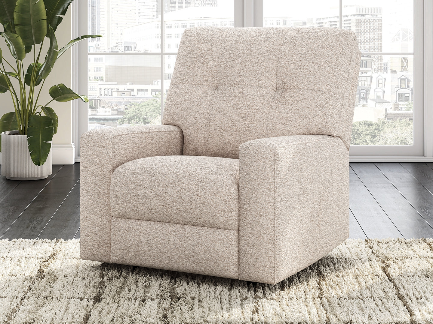 Elite Furniture Outlet - Ashley Furniture - Larimer Living Room - Rocker Recliner / Stone - PC2920325