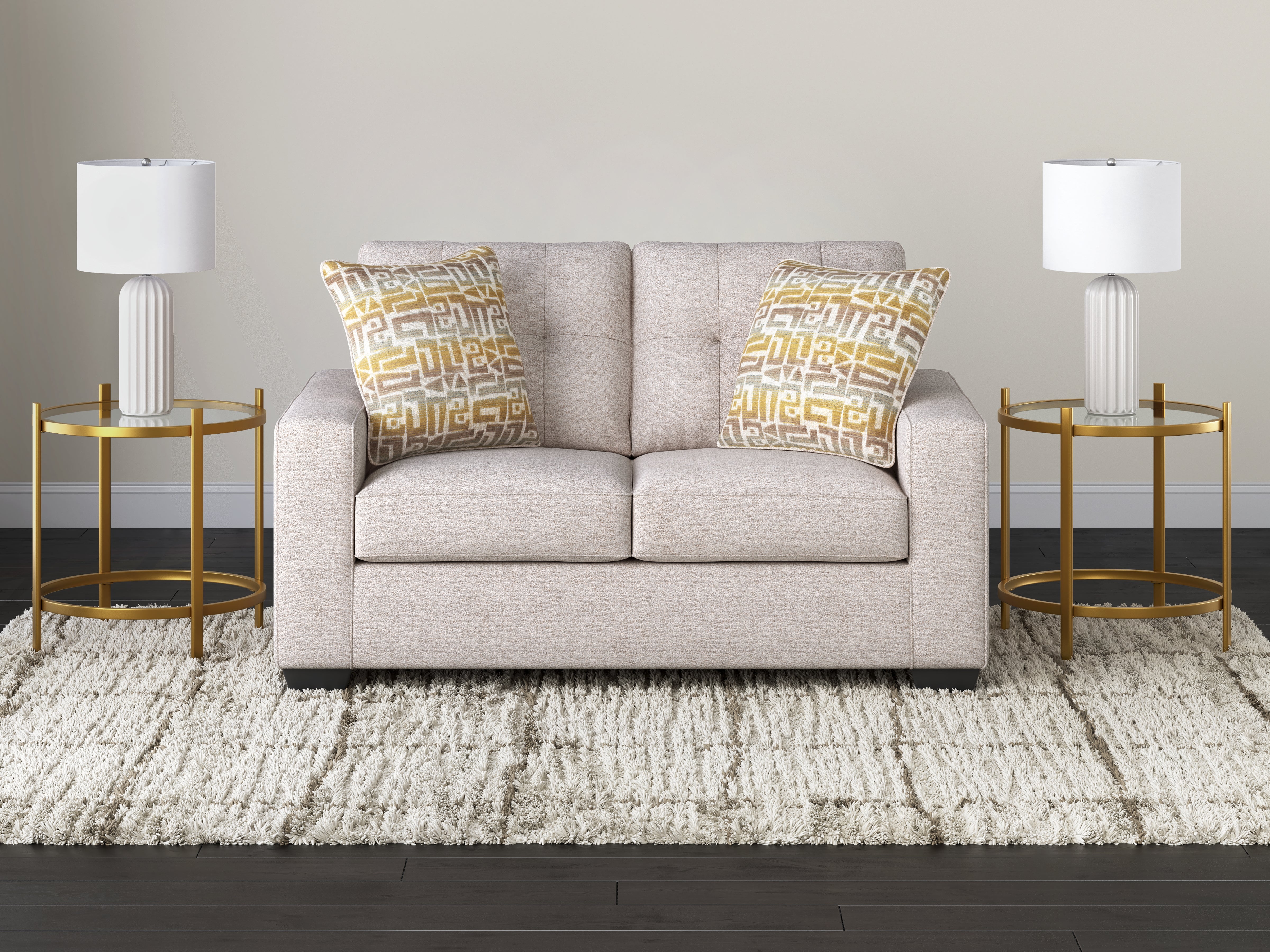 Elite Furniture Outlet - Ashley Furniture - Larimer Living Room - Loveseat / Stone - PC2920335