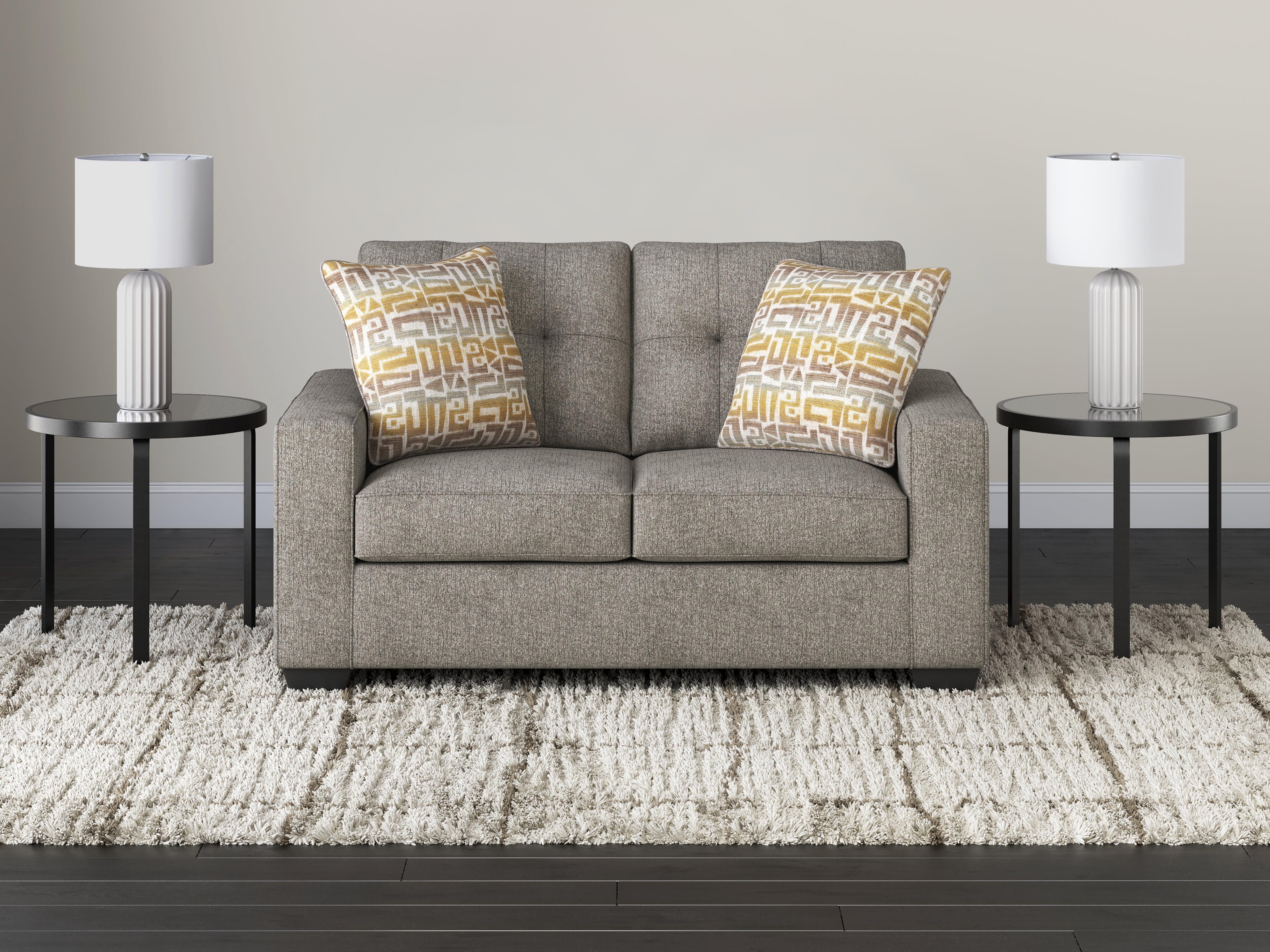 Elite Furniture Outlet - Ashley Furniture - Larimer Living Room - Loveseat / Iron - PC2920435