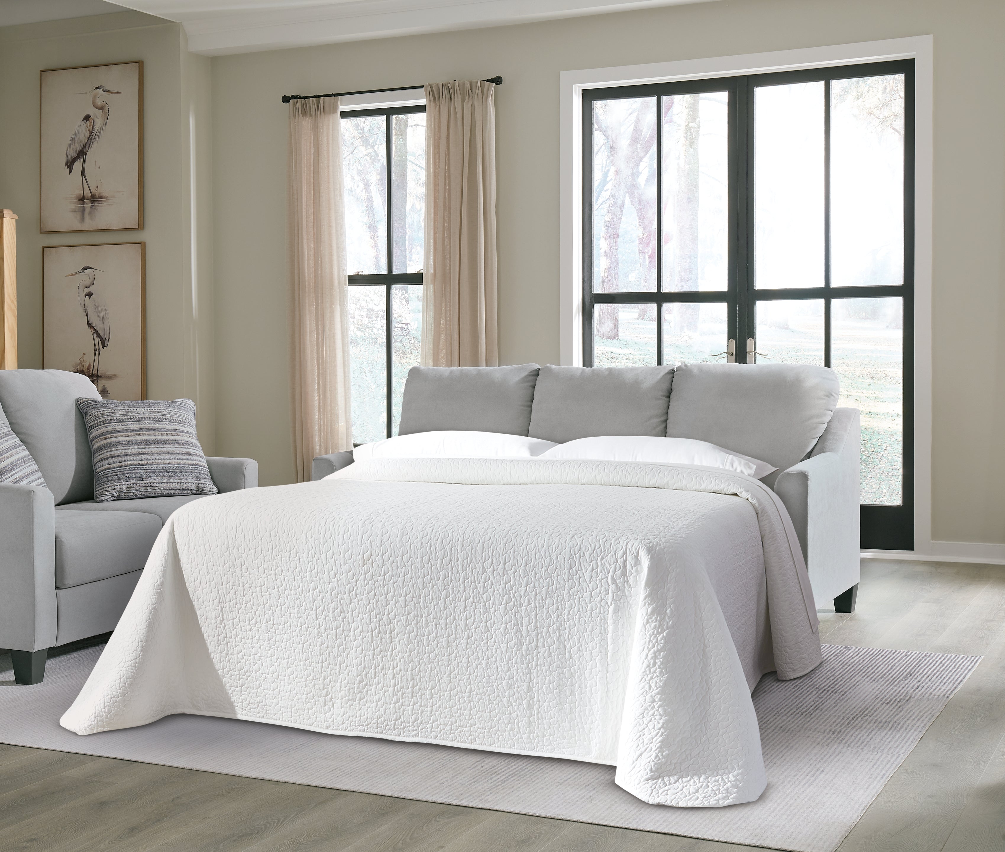 Elite Furniture Outlet - Ashley Furniture - Adlai Living Room - Queen Sofa Sleeper / Shadow - 3010339